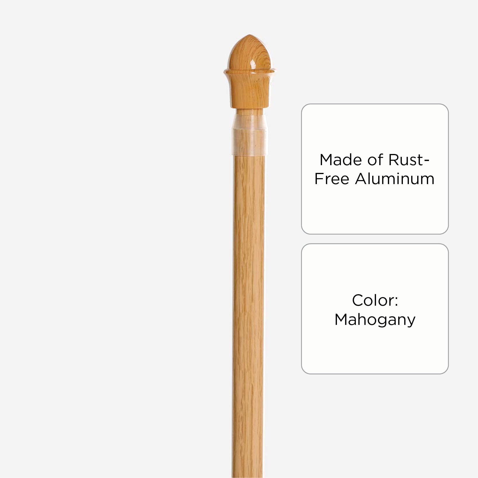 Domain Curtain Rod (Wood)- 48-84in, 3/4 diameter