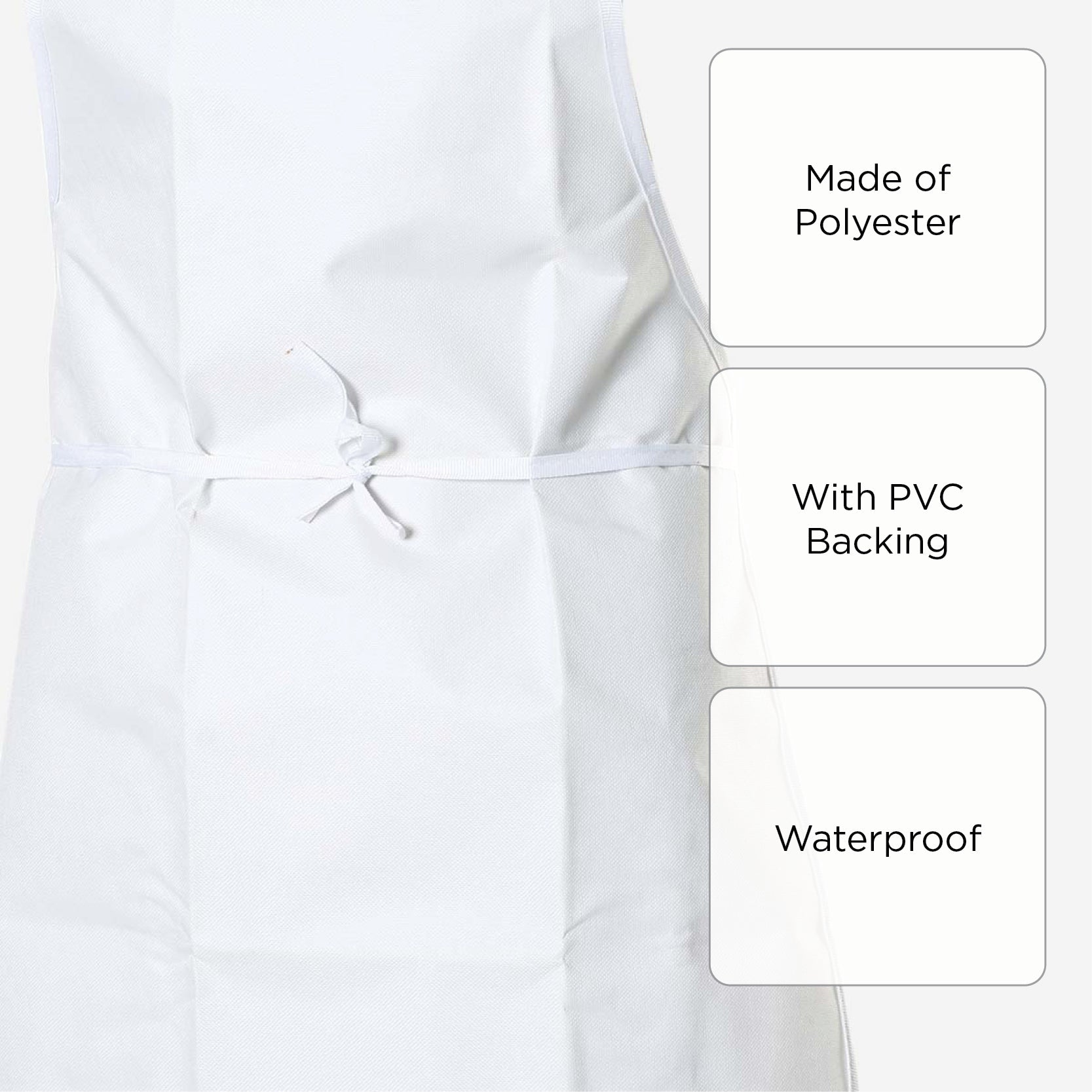 Hosh Polyester Apron (White) - 69x52cm