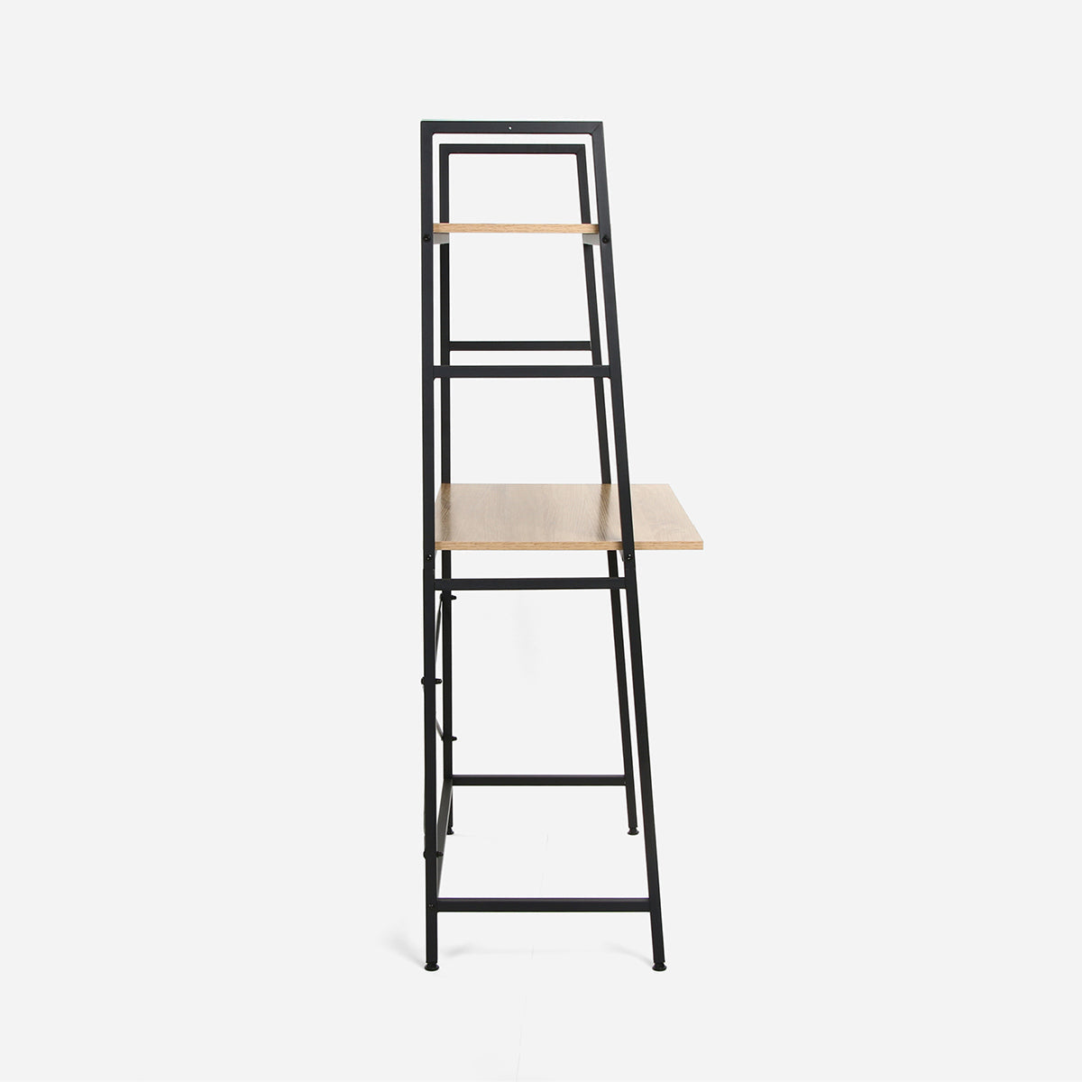 Yori Takara Space-Saving Study Desk with Shelves Steel Frame Table