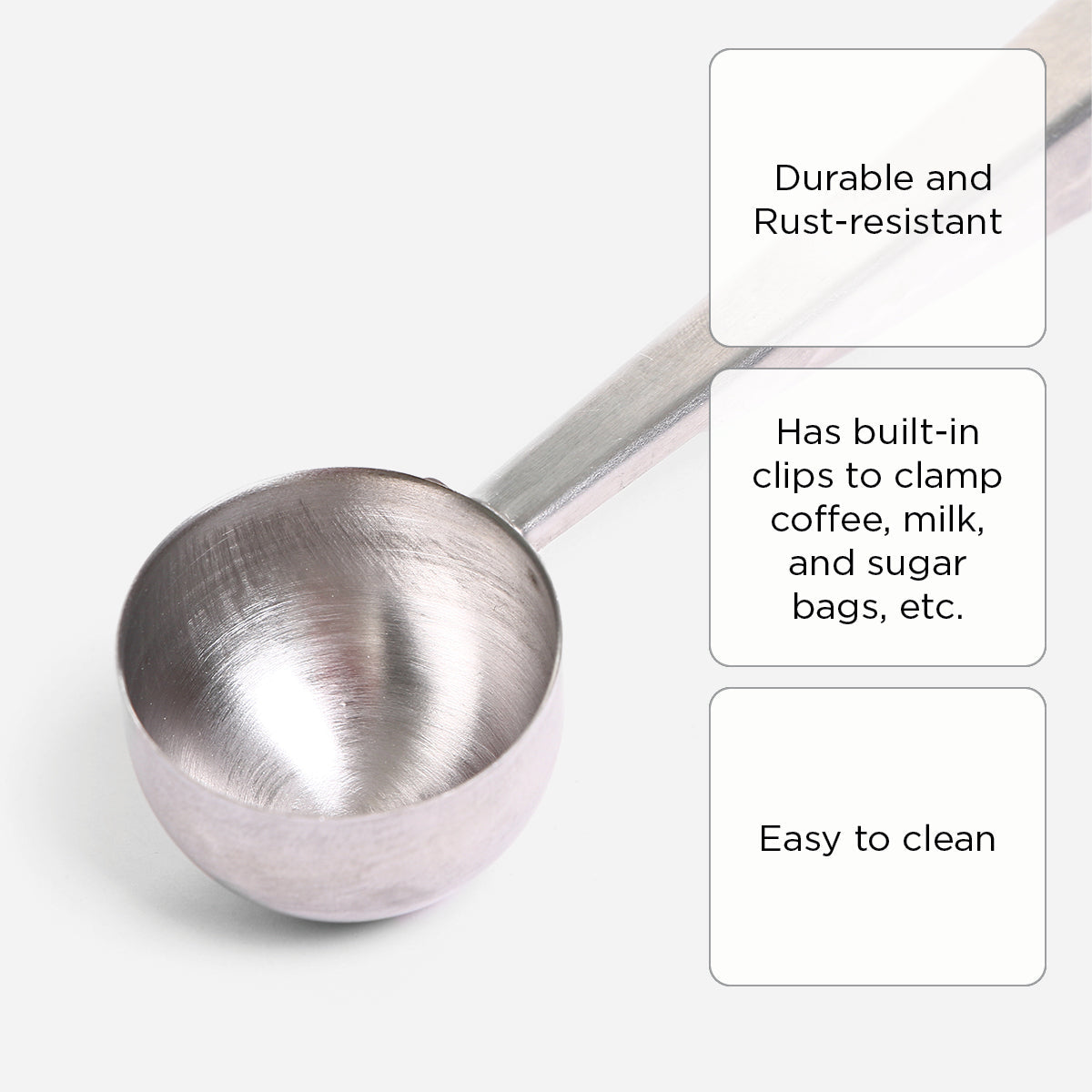 Masflex Multi-Purpose Spoon with Built-In Clip