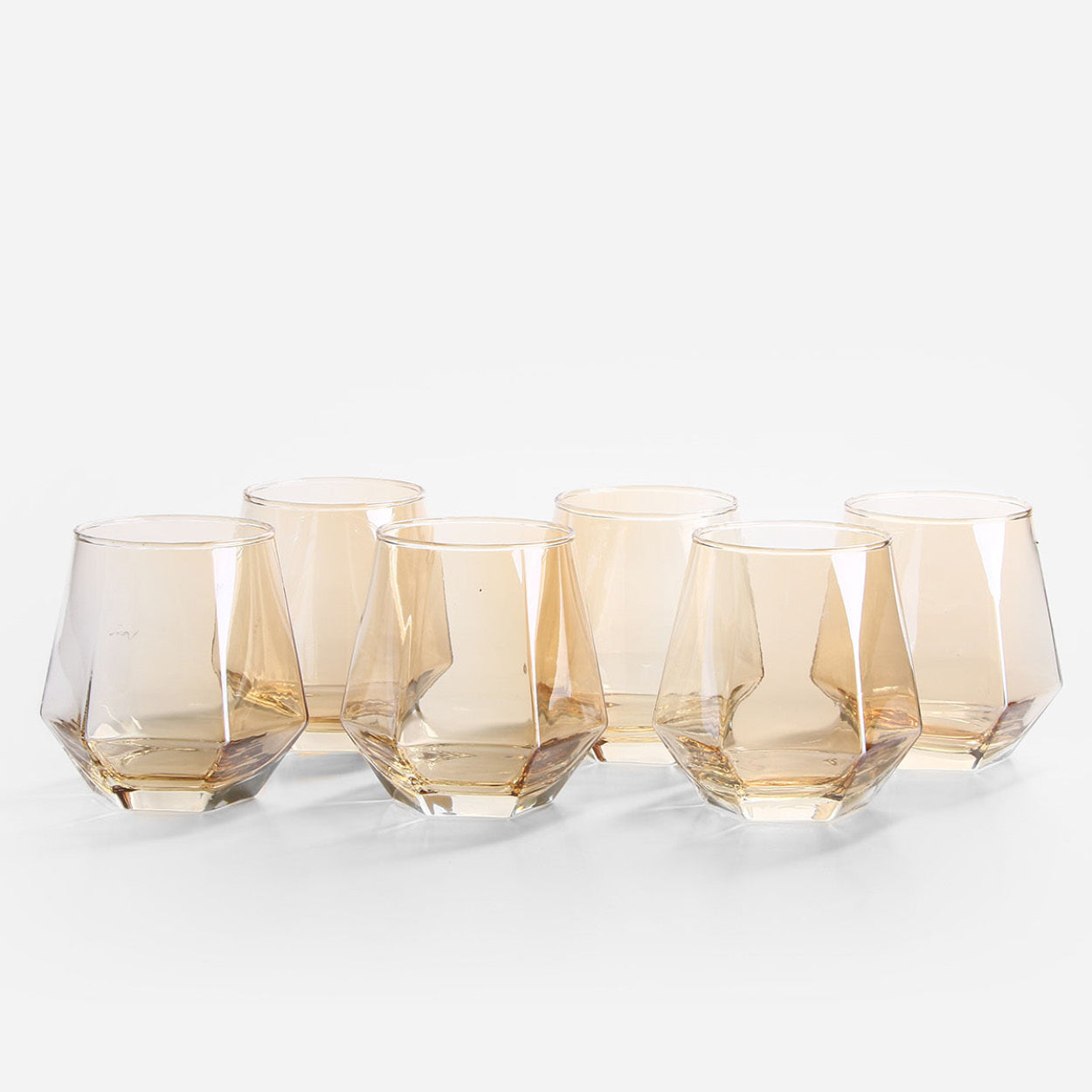 Hooga 6-Piece Glass Set (Gold) - 310ml