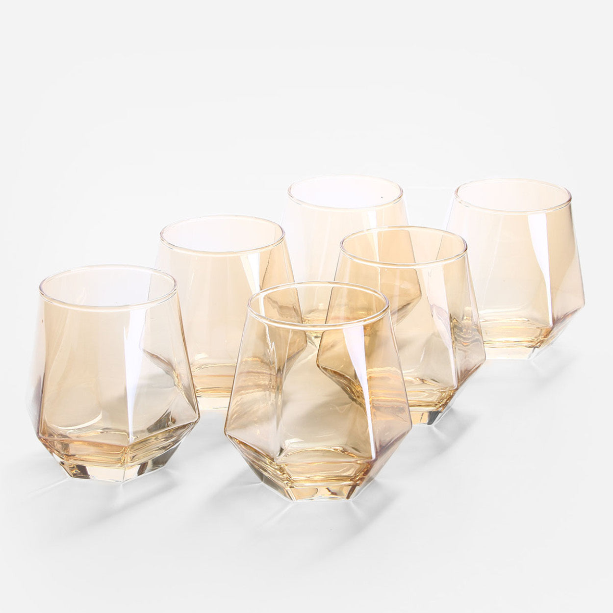 Hooga 6-Piece Glass Set (Gold) - 310ml