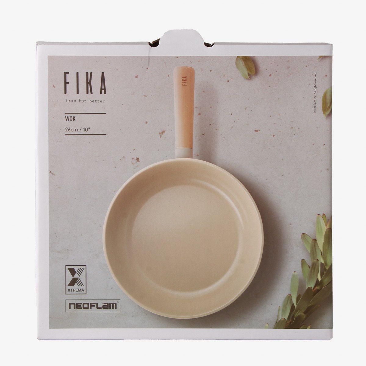 Neoflam Fika Cast Aluminum Wok 26cm - Sahara Sand