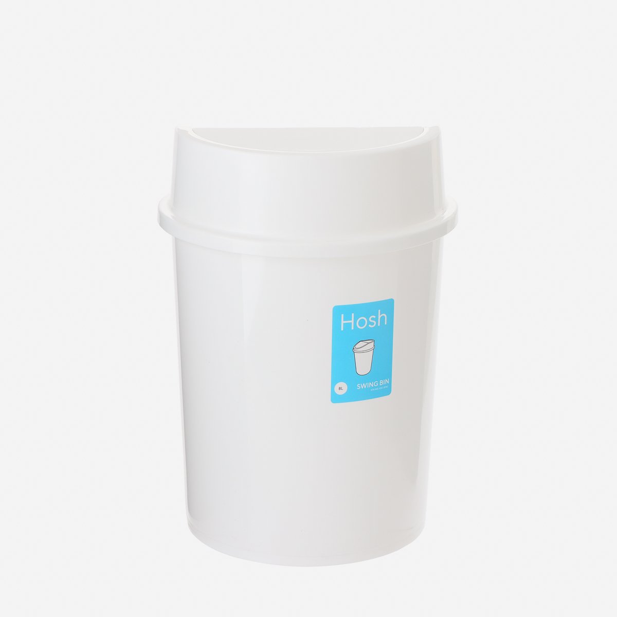 Hosh Round Swing Bin 11L – White
