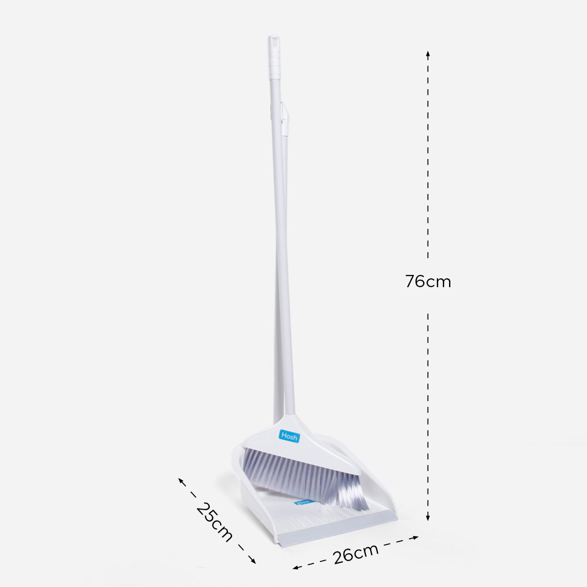 Hosh Big Dustpan With Broom – White