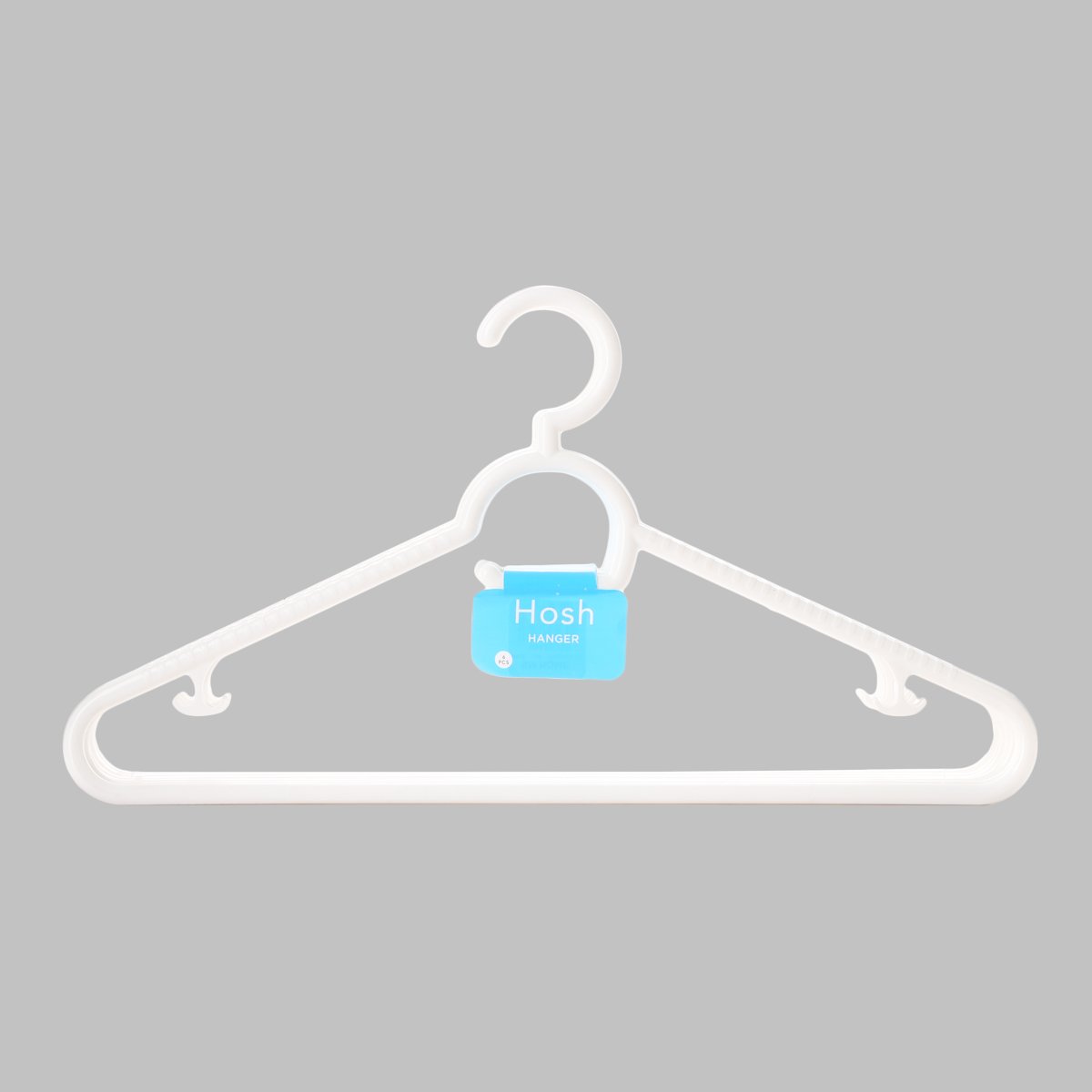 Hosh 6-Piece Heavy Duty Hanger Set – White