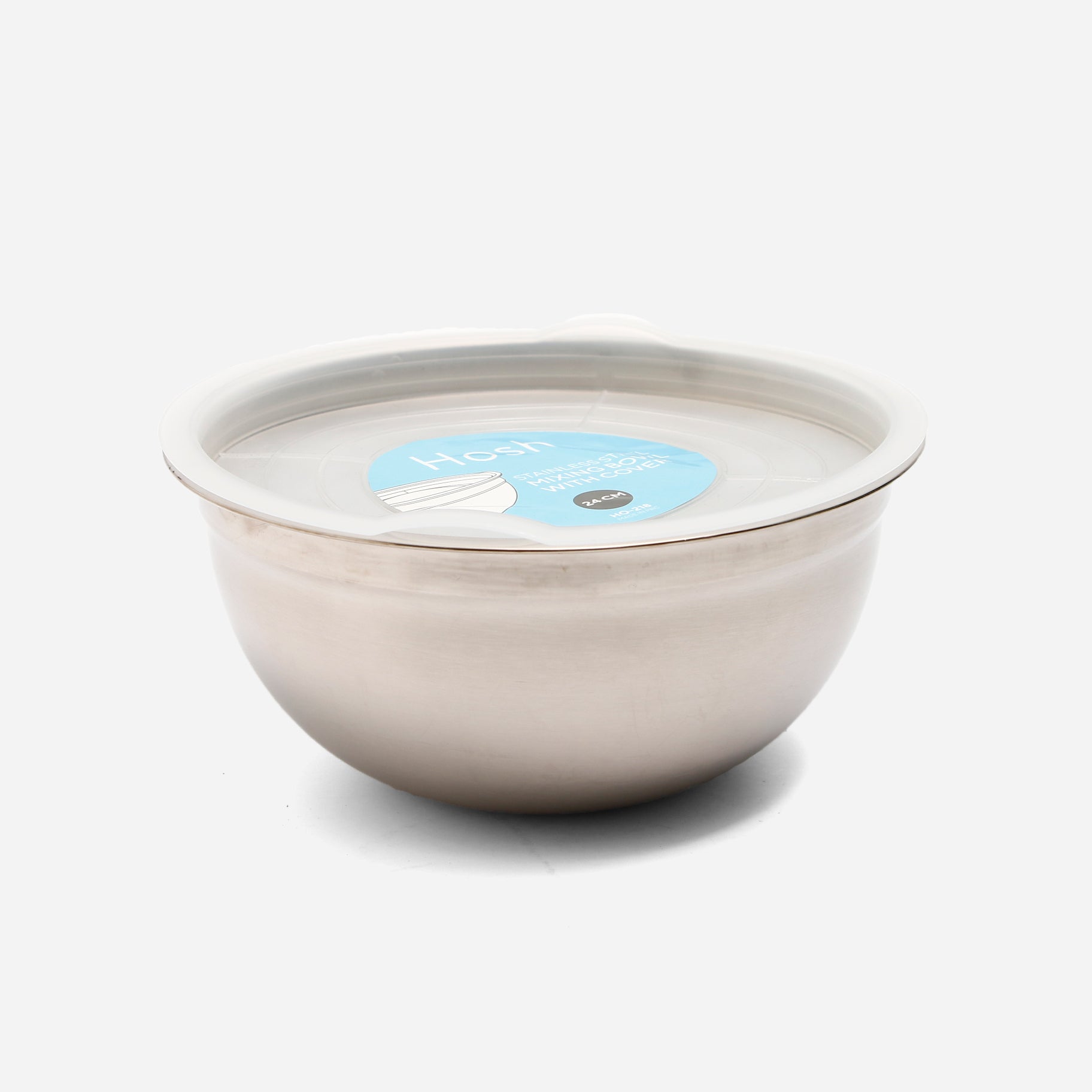 Hosh Kitchenware Stainless Steel Mixing Bowl With Lid 24cm