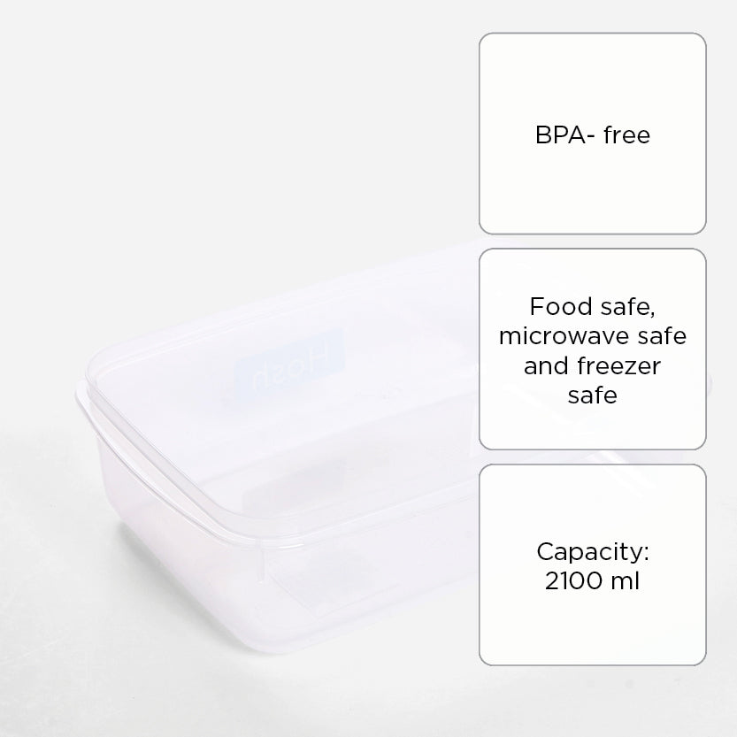 Hosh Rectangular Stackable Food Container 2100ml
