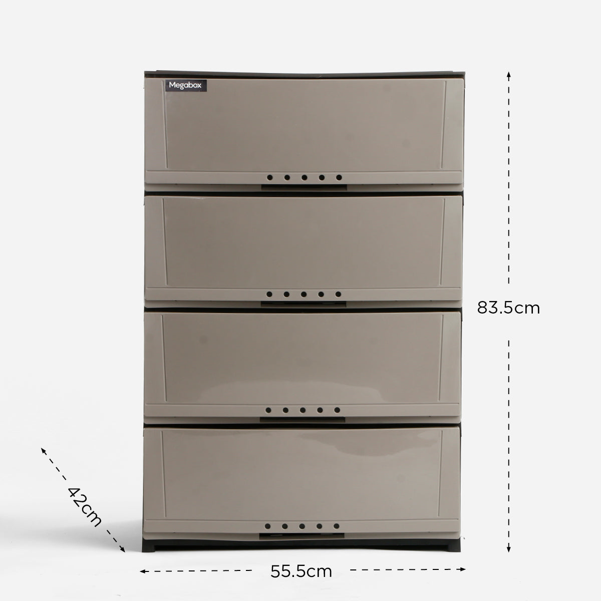 Megabox Modish Drawer (Gray) - 4 Layers