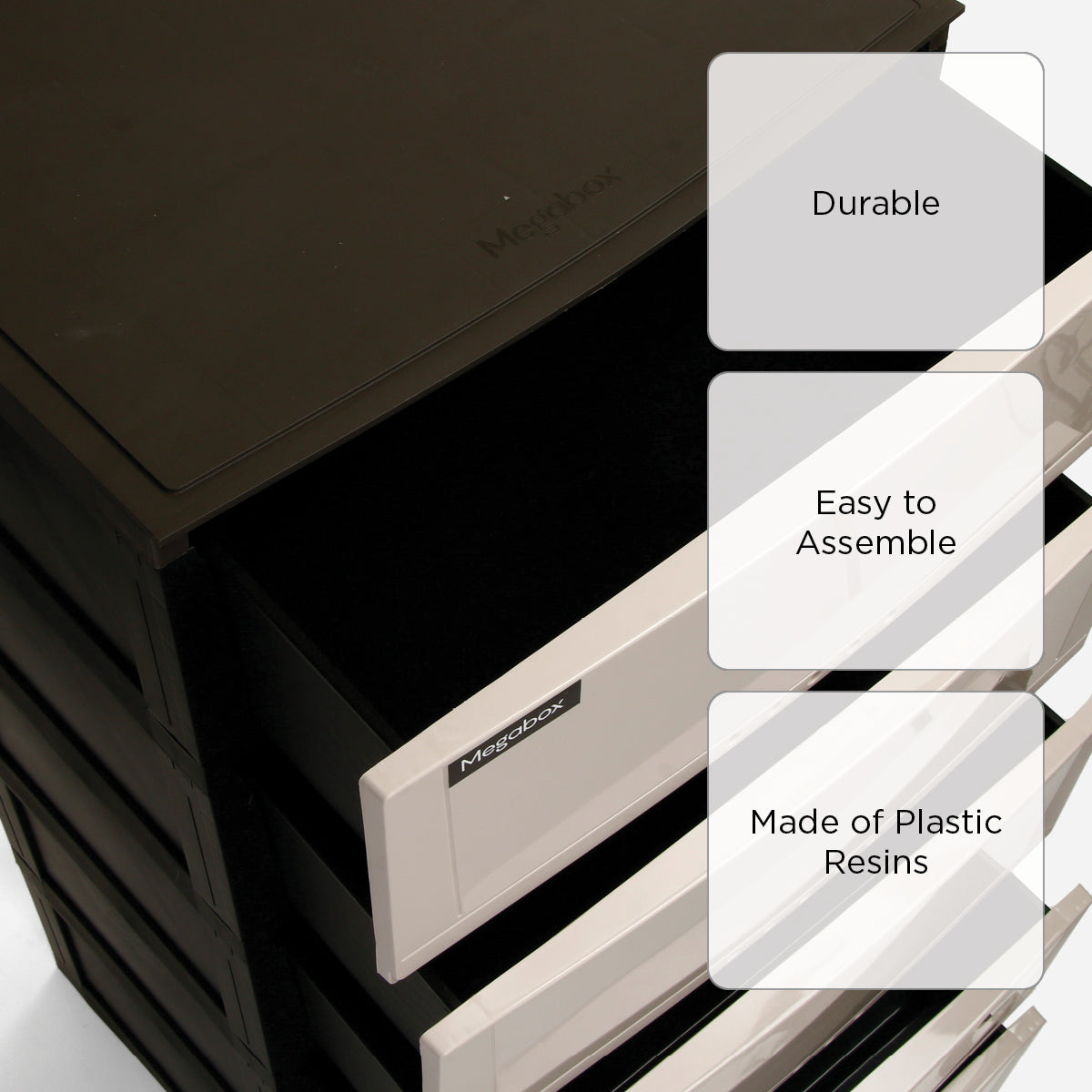 Megabox 5-Layer Modish Drawer -  Beige