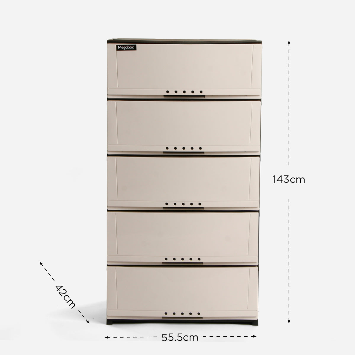 Megabox 5-Layer Modish Drawer -  Beige