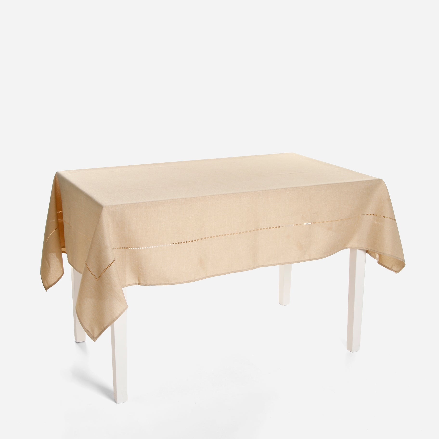Hosh Fabric Tablecloth with Holes (Beige) - 60x90in.