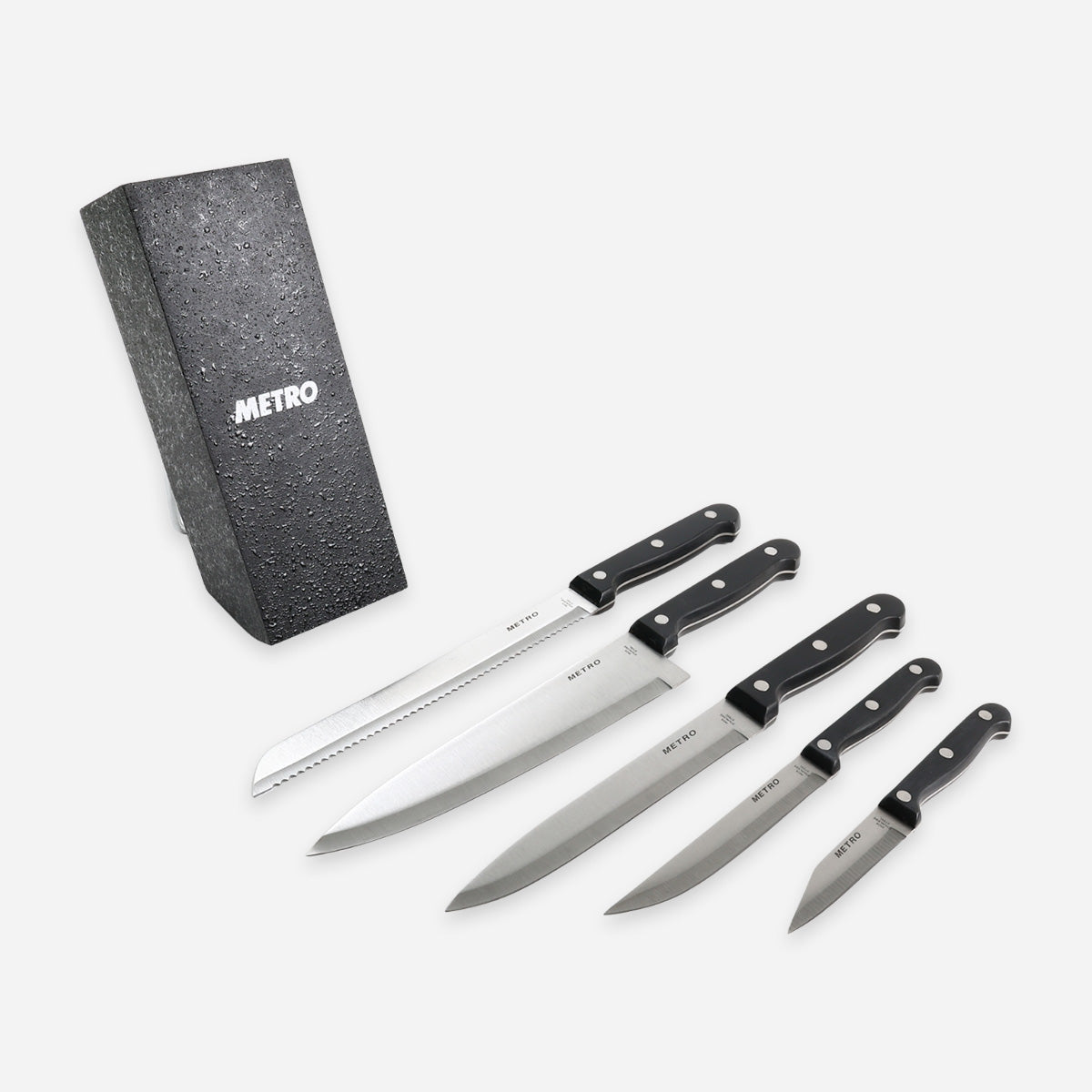 Metro 6-Piece Knife Wooden Block Set
