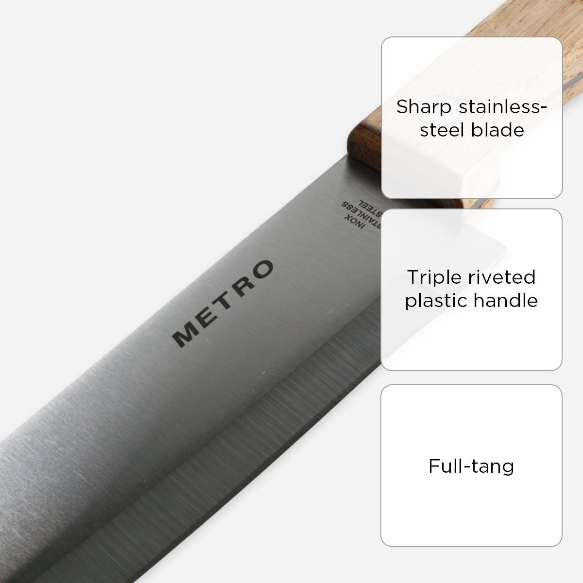 Metro Chef Knife with Wooden Handle - 6in.