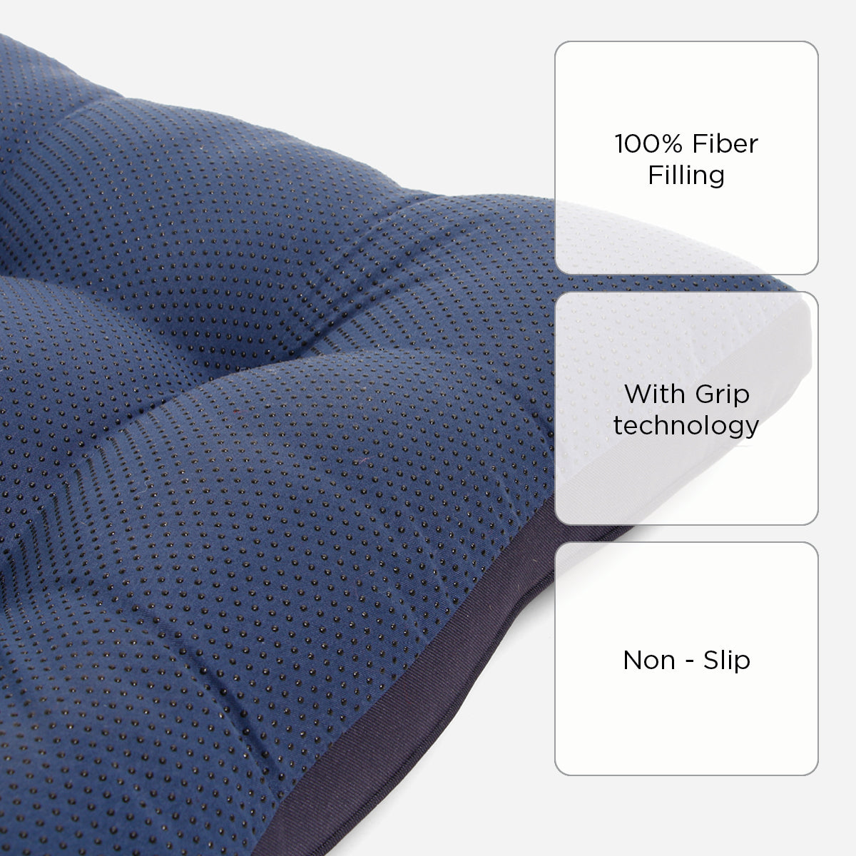 Hosh Chairpad with Dot Drop (Navy Blue) - 17x17inches