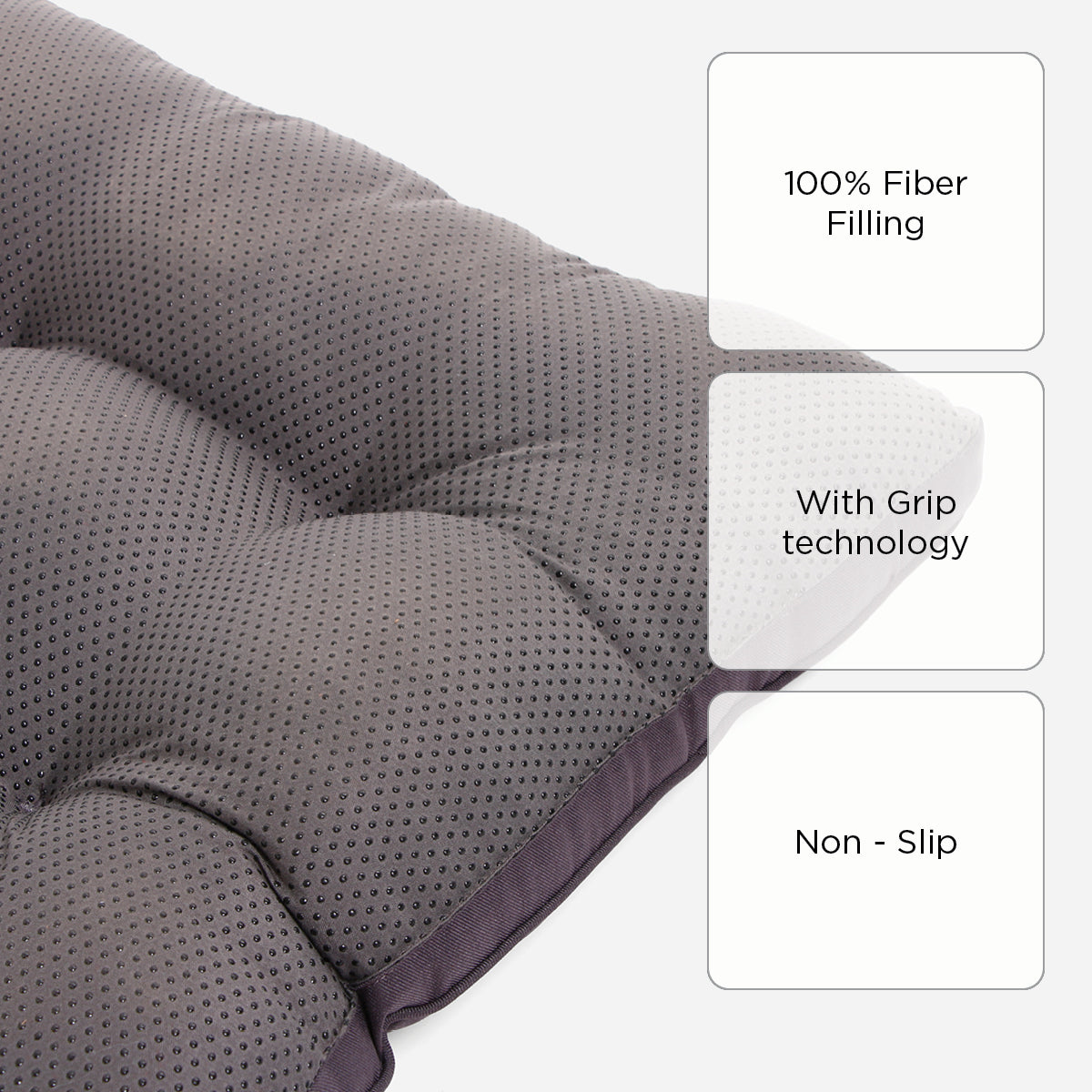 Hosh Chairpad with Dot Drop (Gray) - 17x17 inches