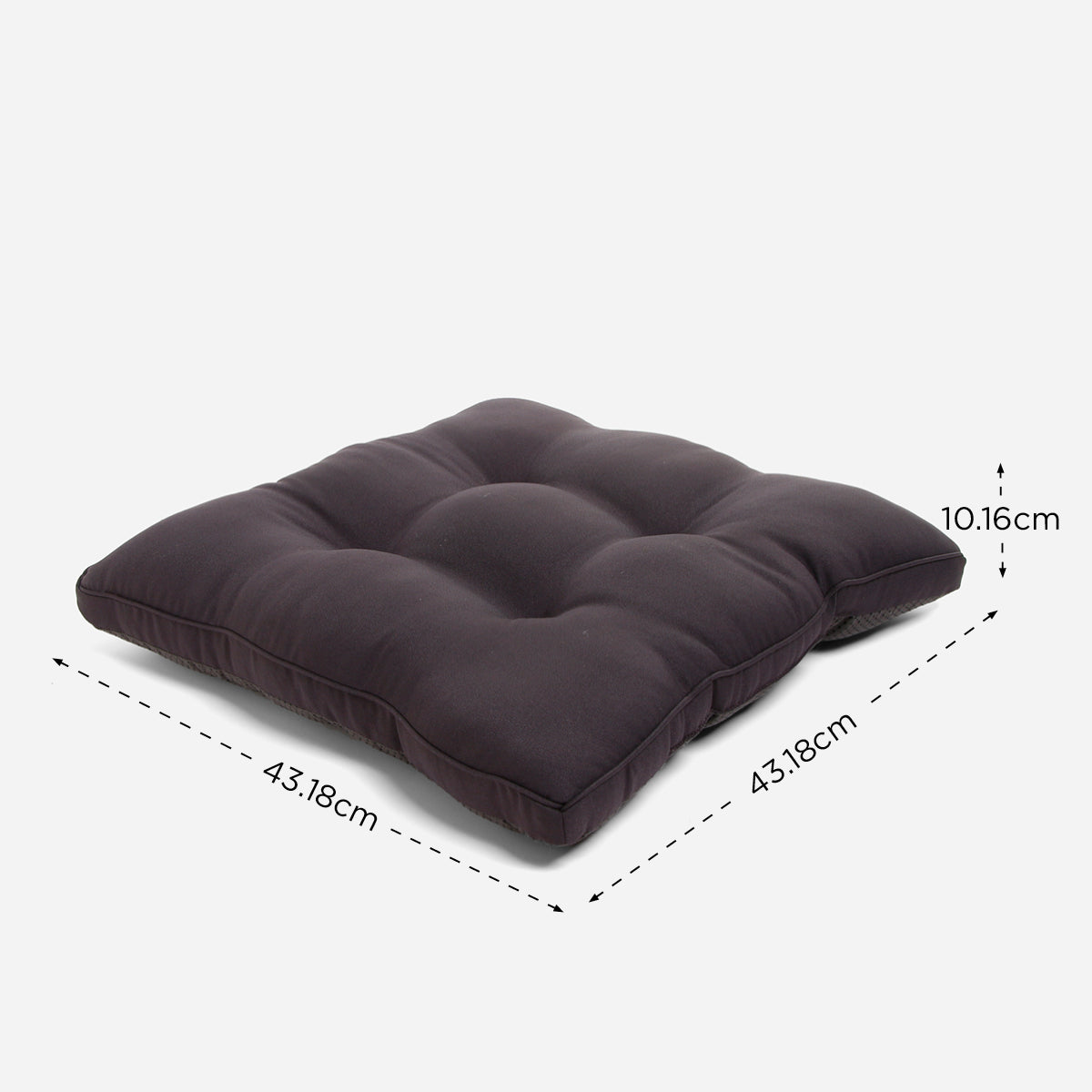 Hosh Chairpad with Dot Drop (Gray) - 17x17 inches