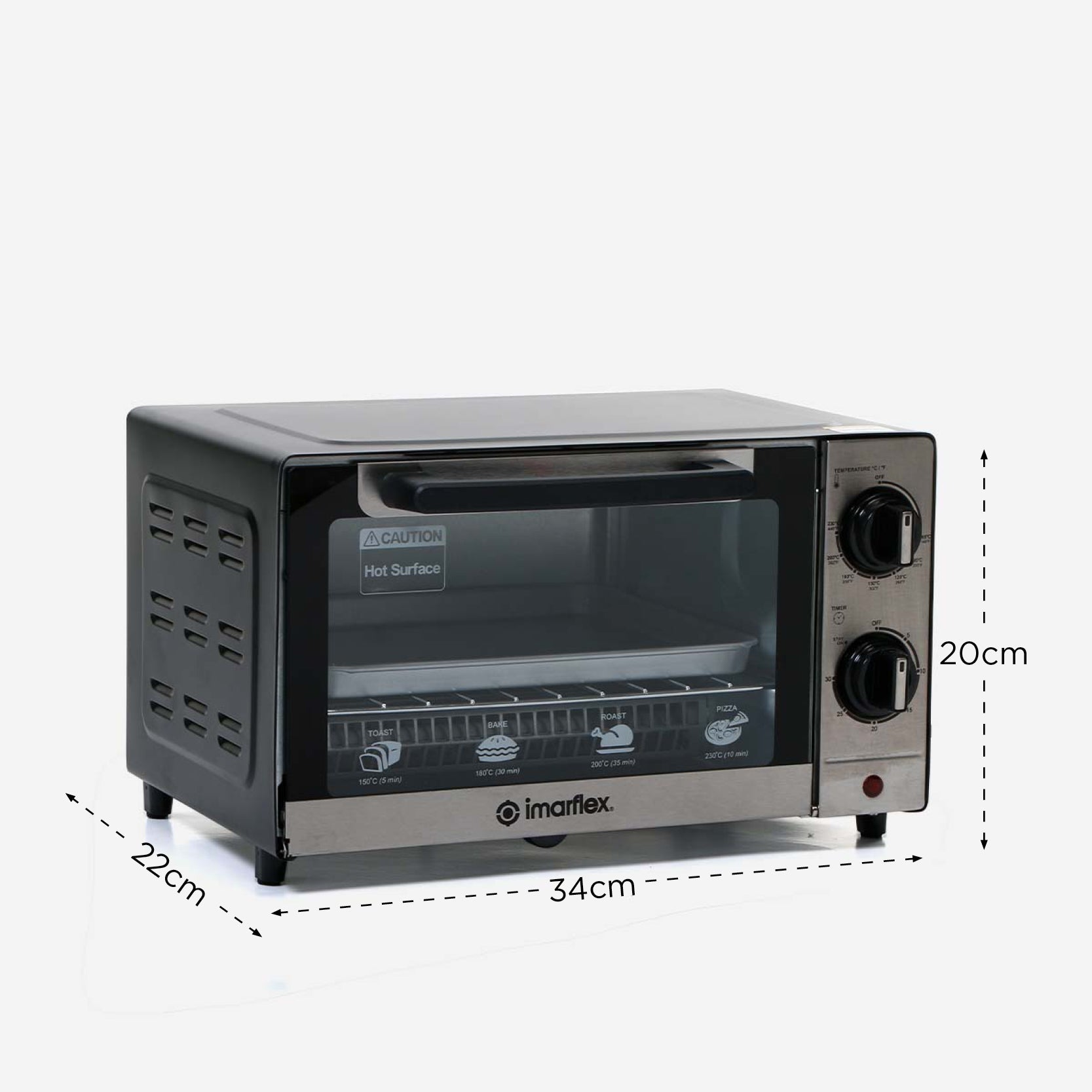 Imarflex Infrared Dual Heater Oven Toaster - 9L
