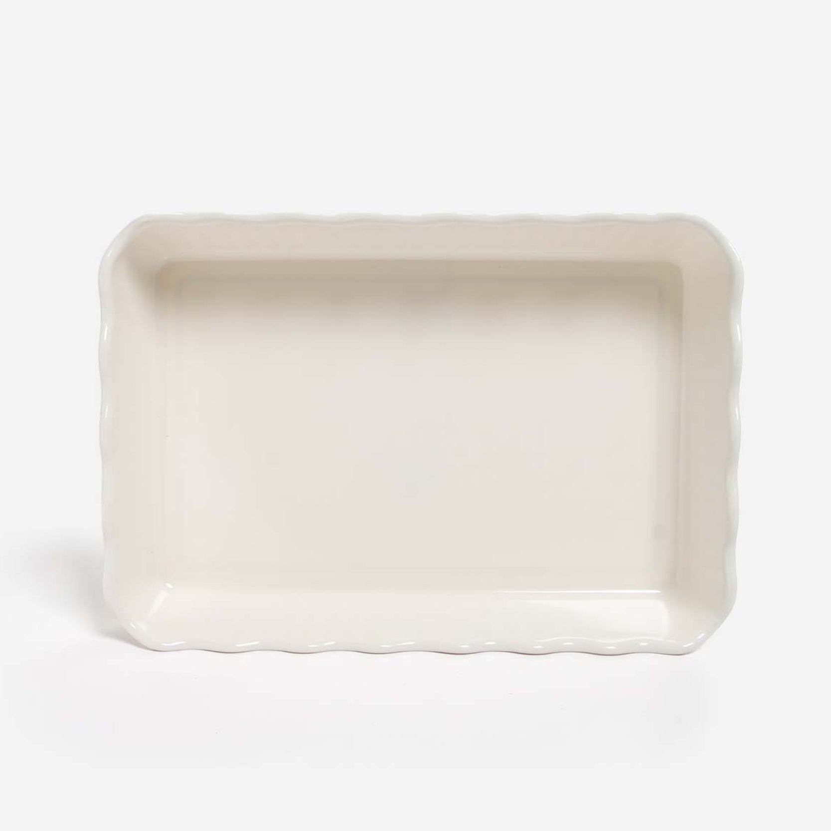 Melawares Plain Recatangular Serve 7113  (Ivory) - 10in.