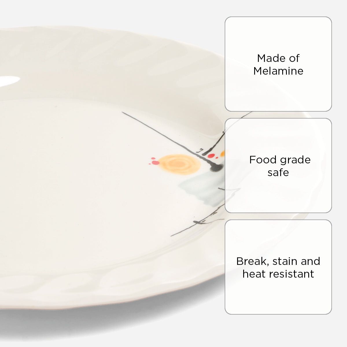Melawares Plate with Groove (Morning Sun) - 10
