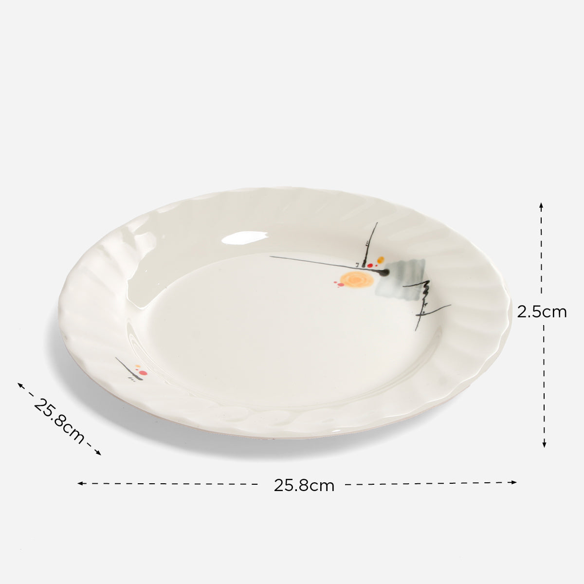 Melawares Plate with Groove (Morning Sun) - 10