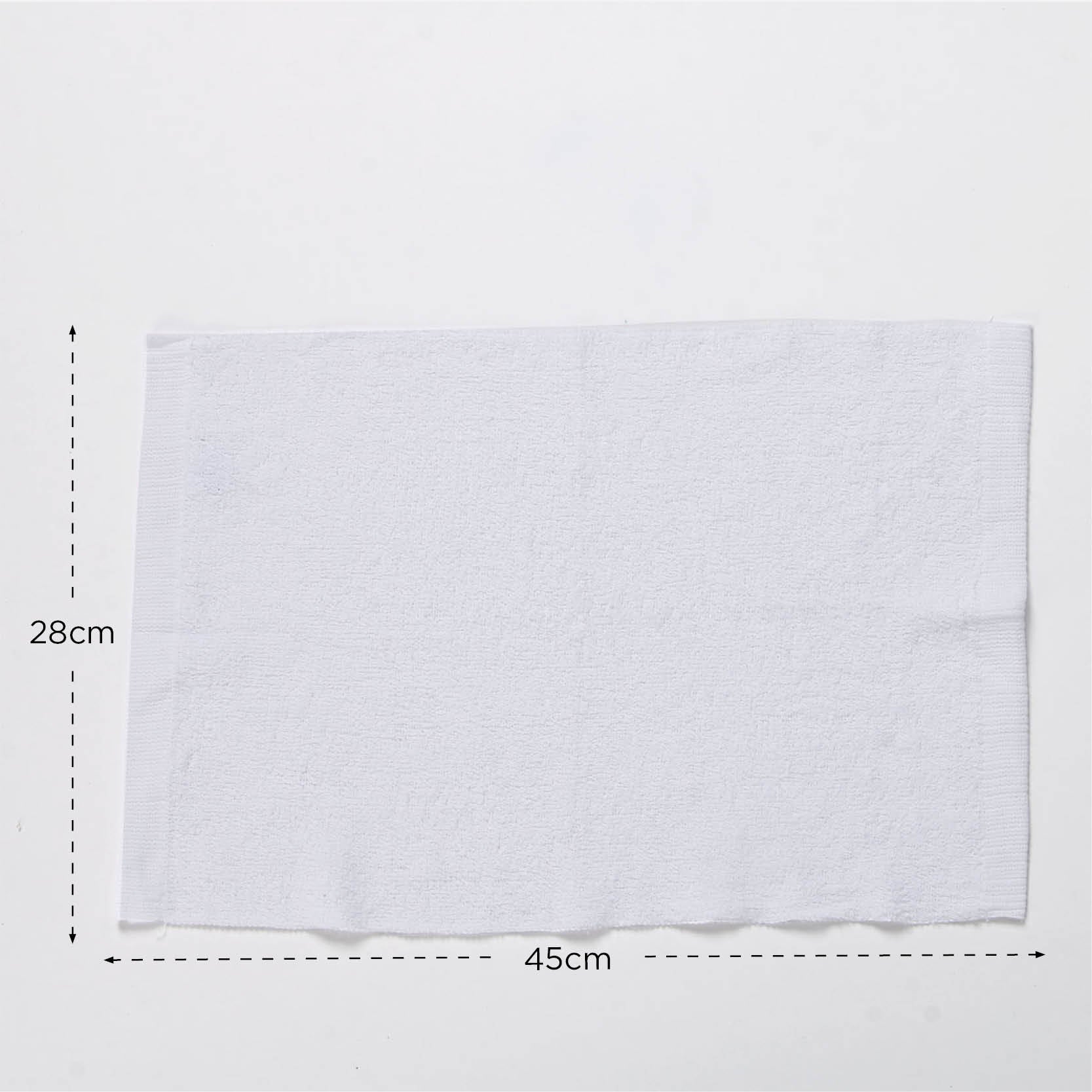 SM Home Hand Towel Set of 4 (White) - 11x18in