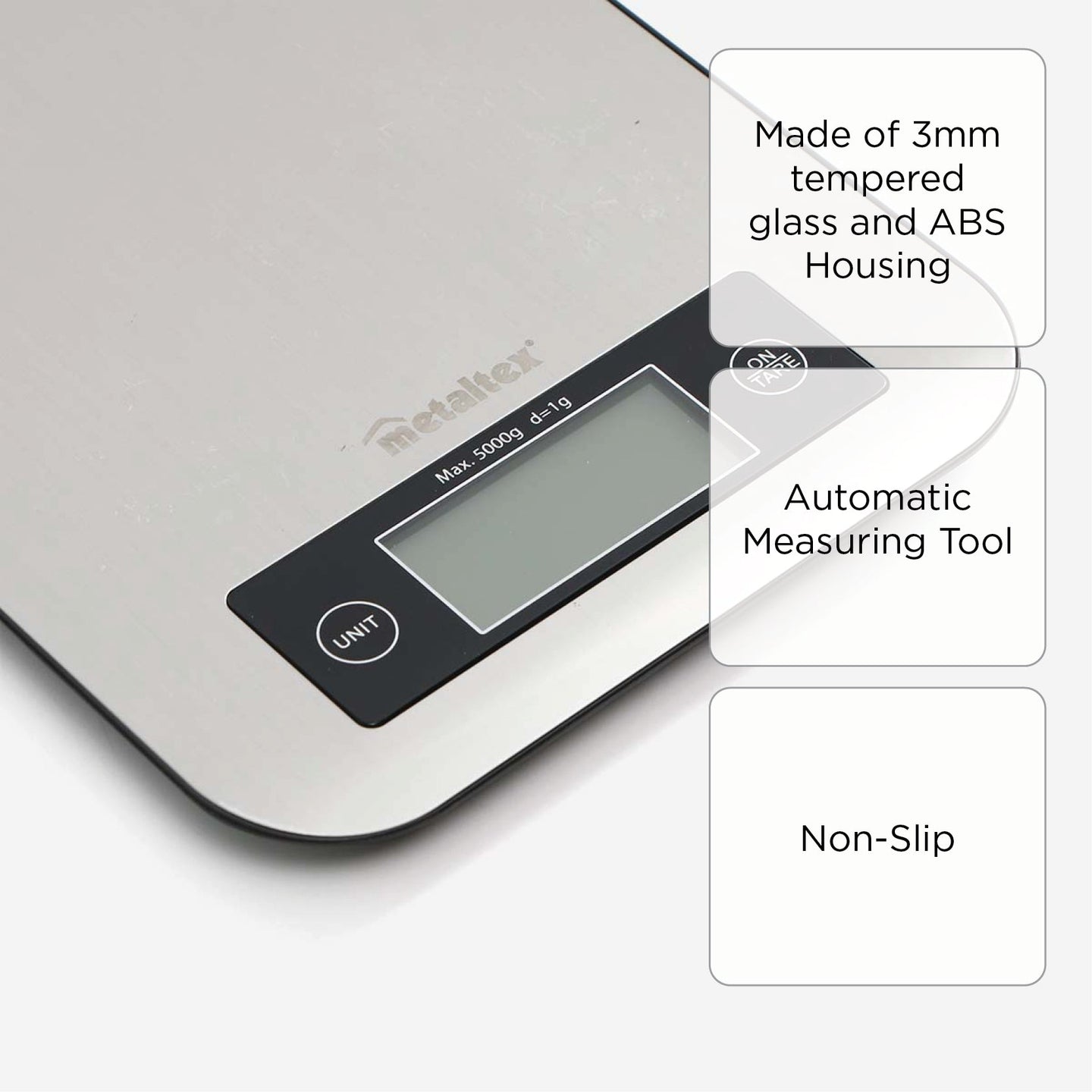 Metaltex Stainless Steel Digital Kitchen Scale – SM Home