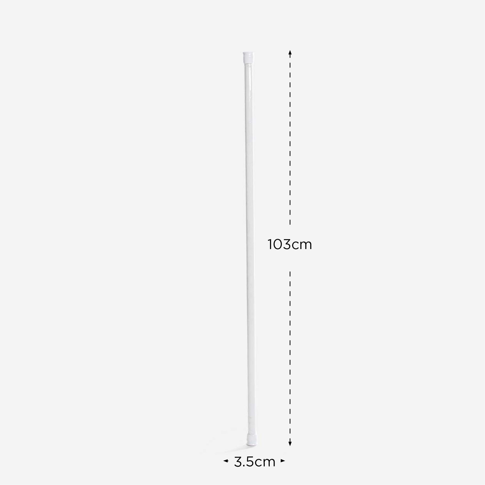 SM Home Tension Rod (White) - 41x76in