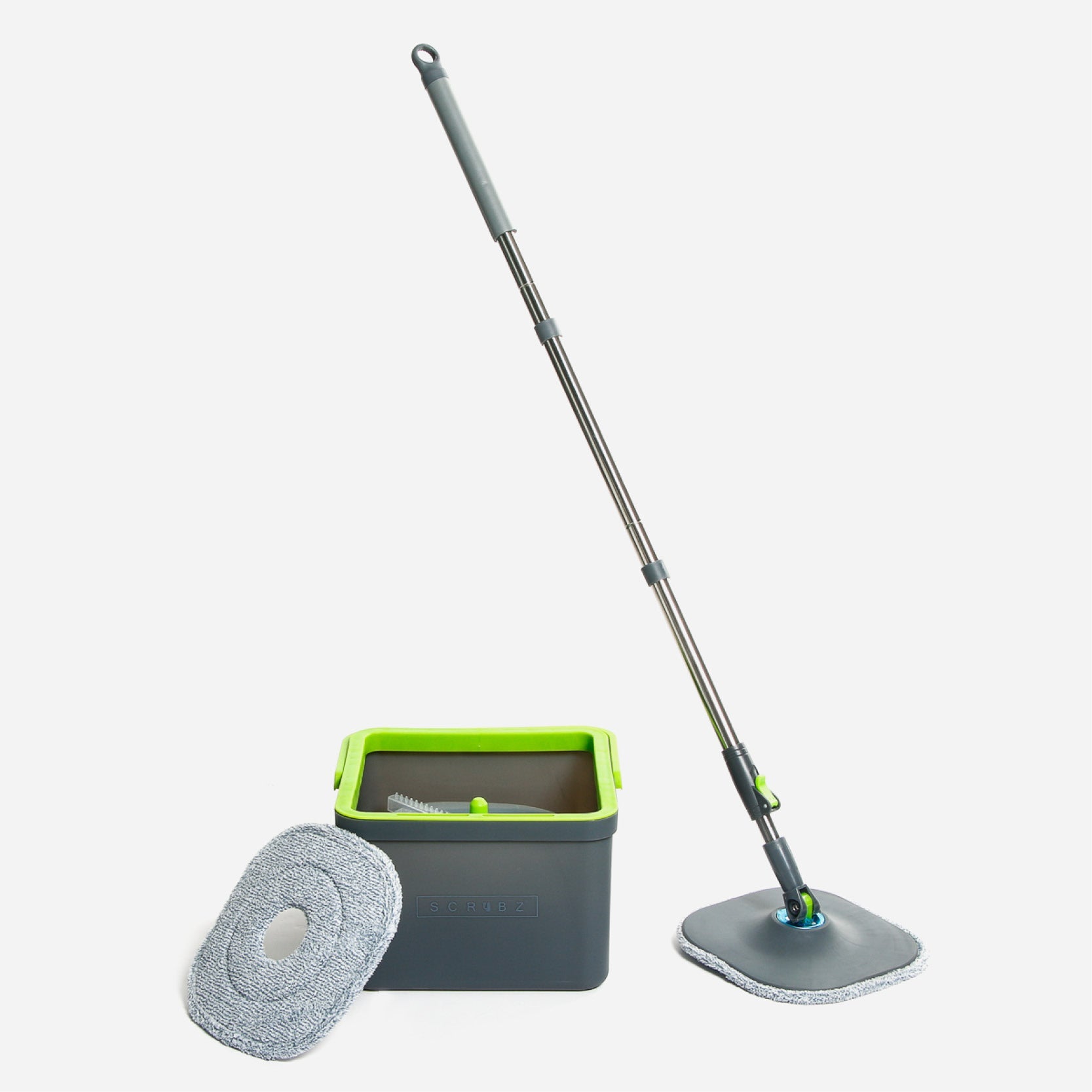 Scrubz Microfiber Spin Mop with Bucket