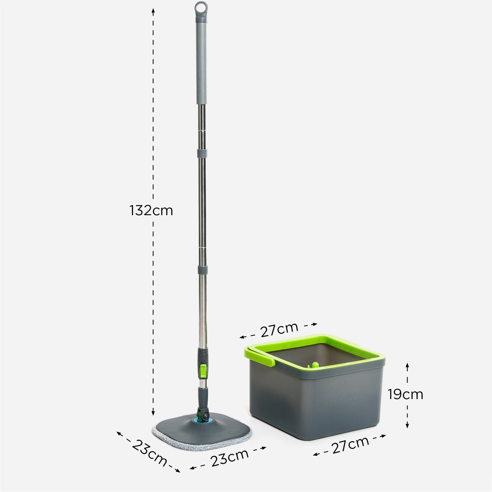 Scrubz Microfiber Spin Mop with Bucket