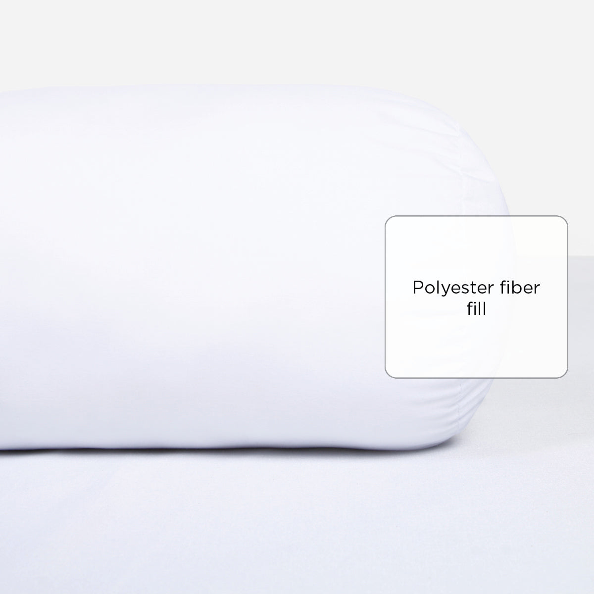 Serene Bolster Pillow (White) - 22x34in