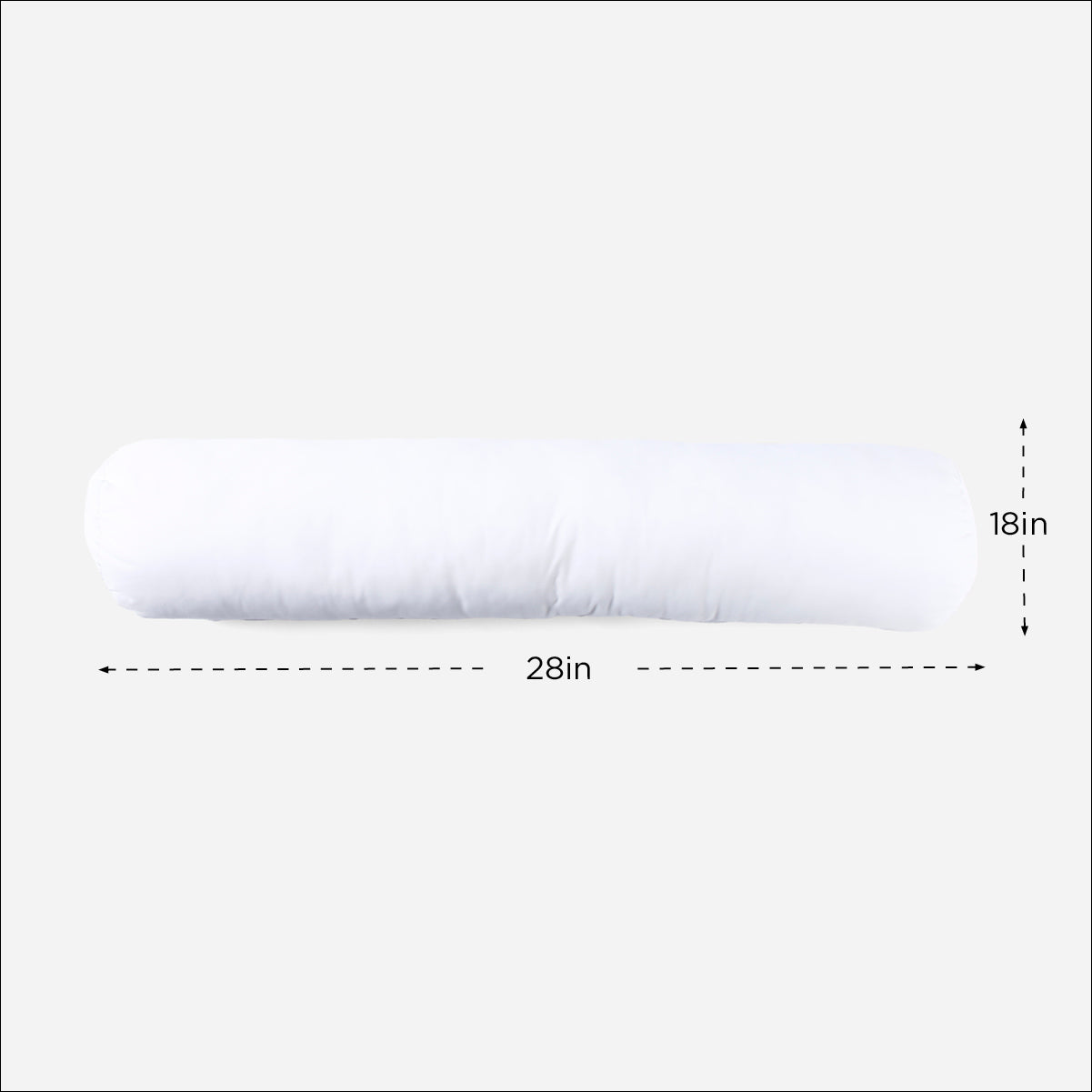 Serene Bolster Pillow (White) - 22x34in