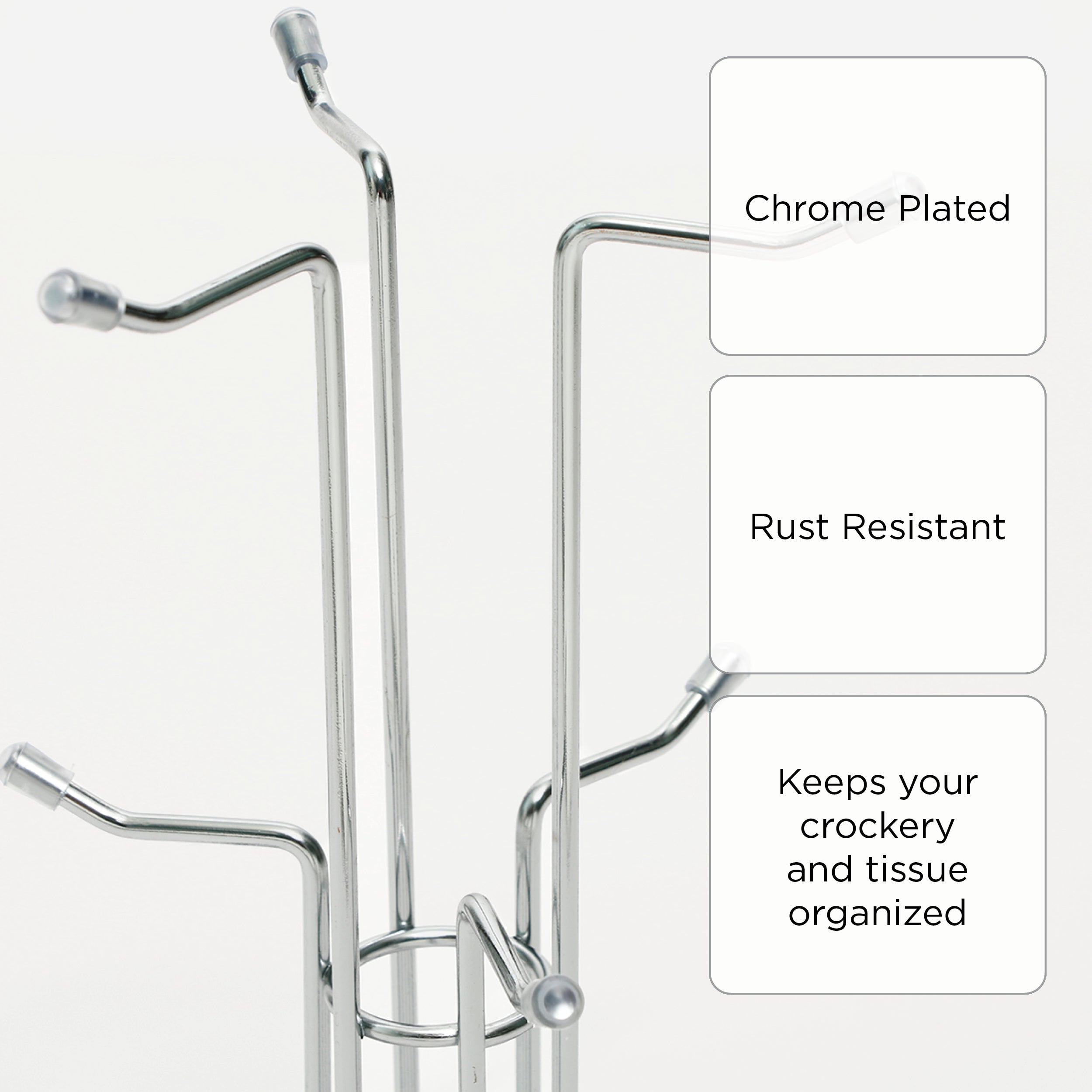 Masflex Coffee Cup Rack with 6 Hooks
