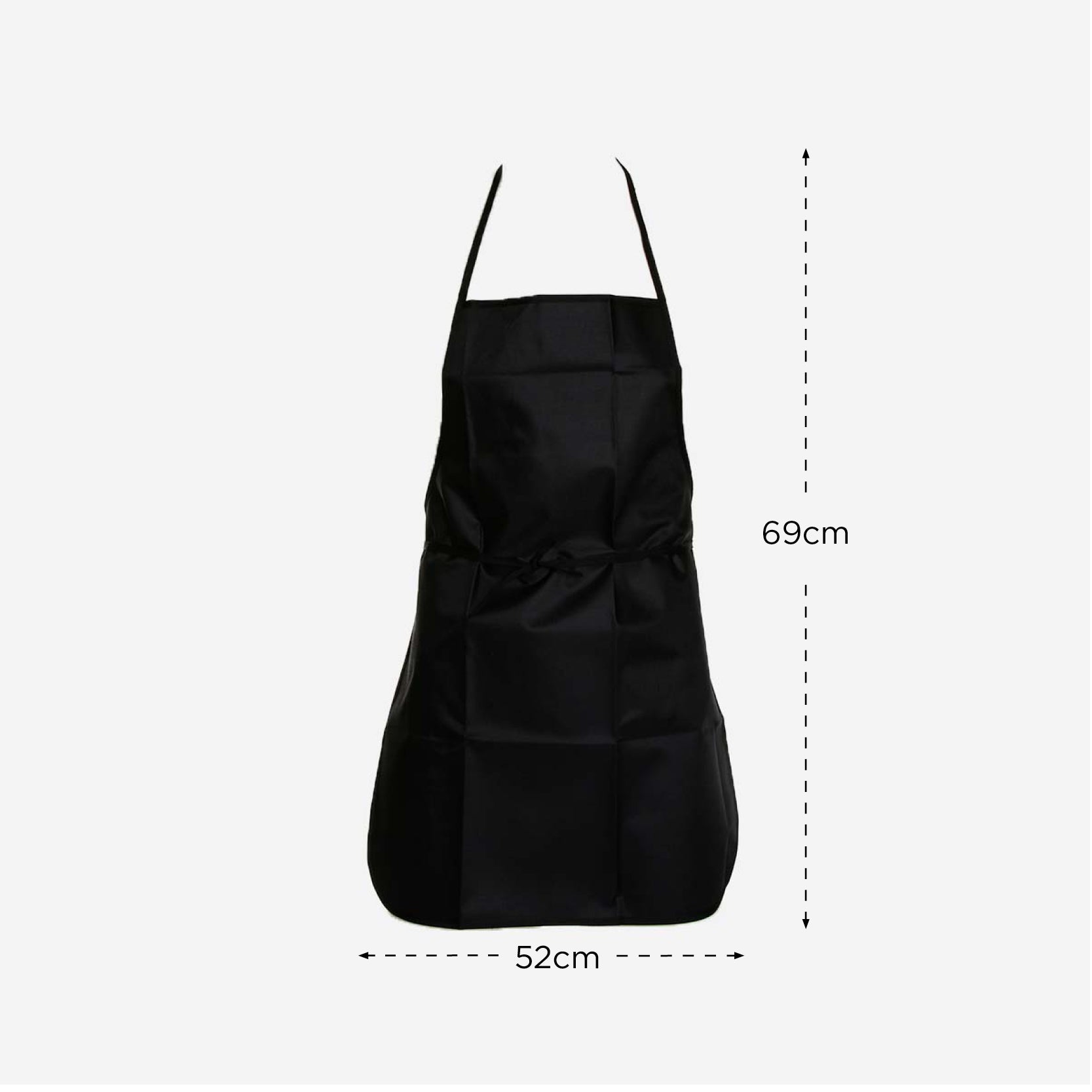 Hosh Polyester Apron (Black) - 69x52cm