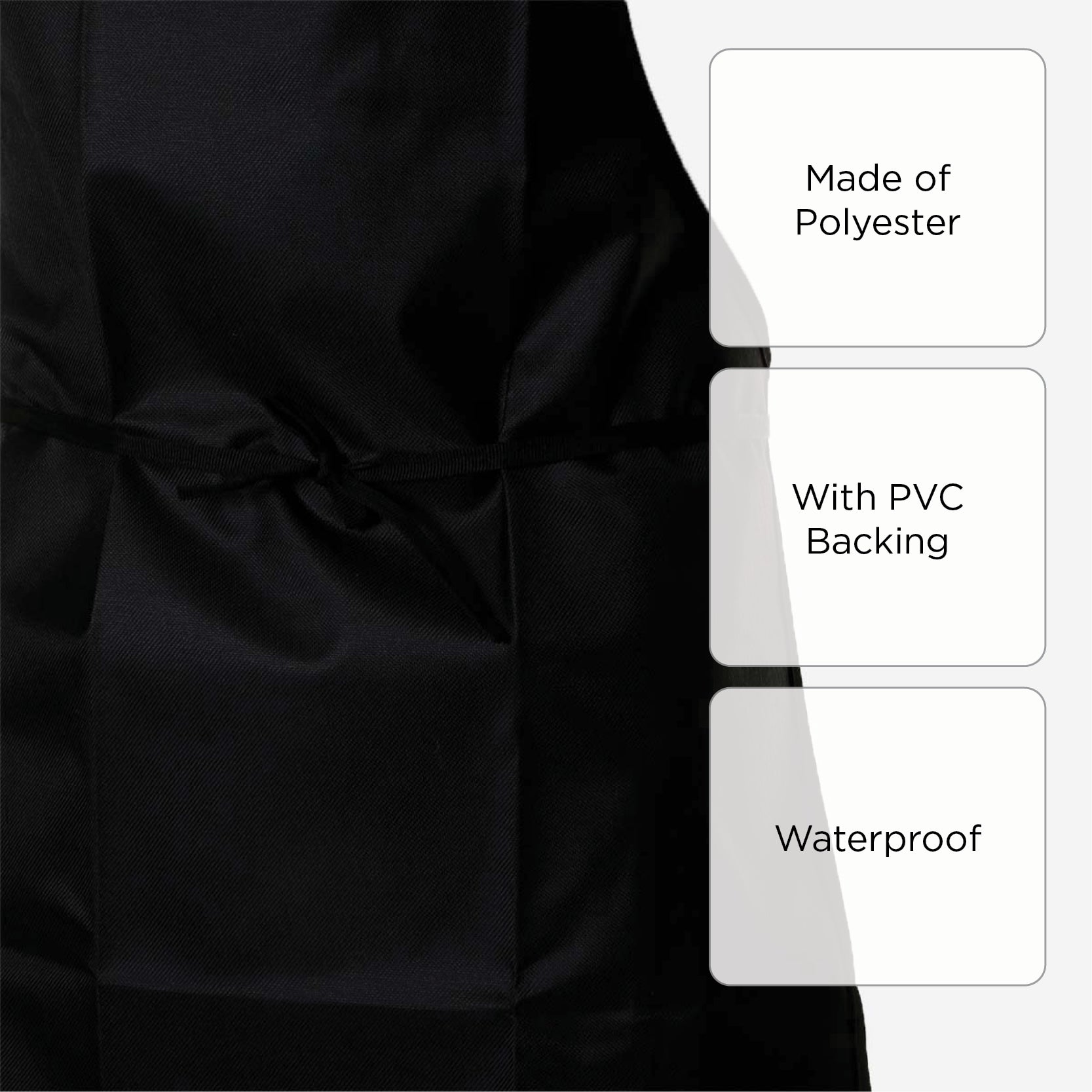 Hosh Polyester Apron (Black) - 69x52cm