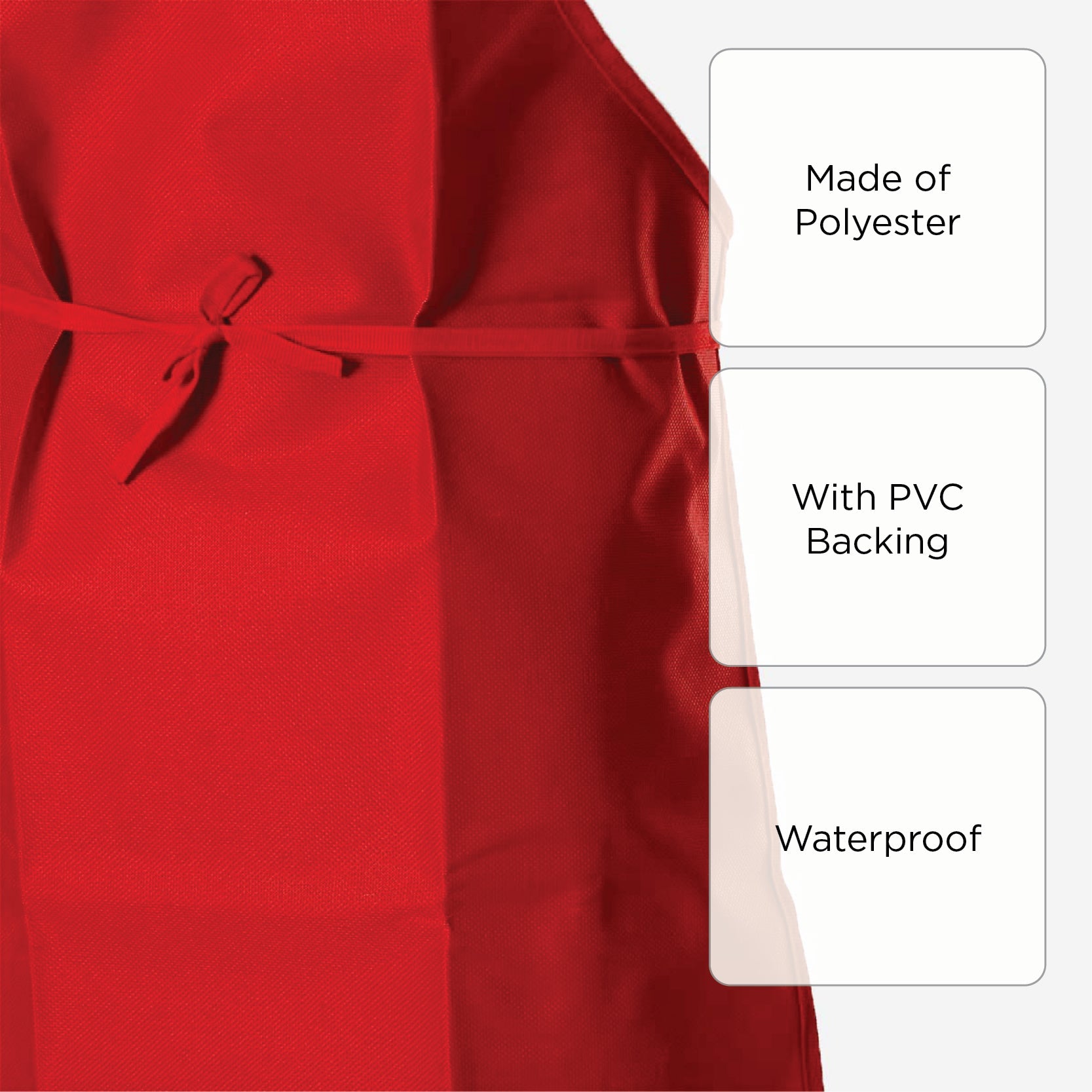 Hosh Polyester Apron (Red) - 69x52cm