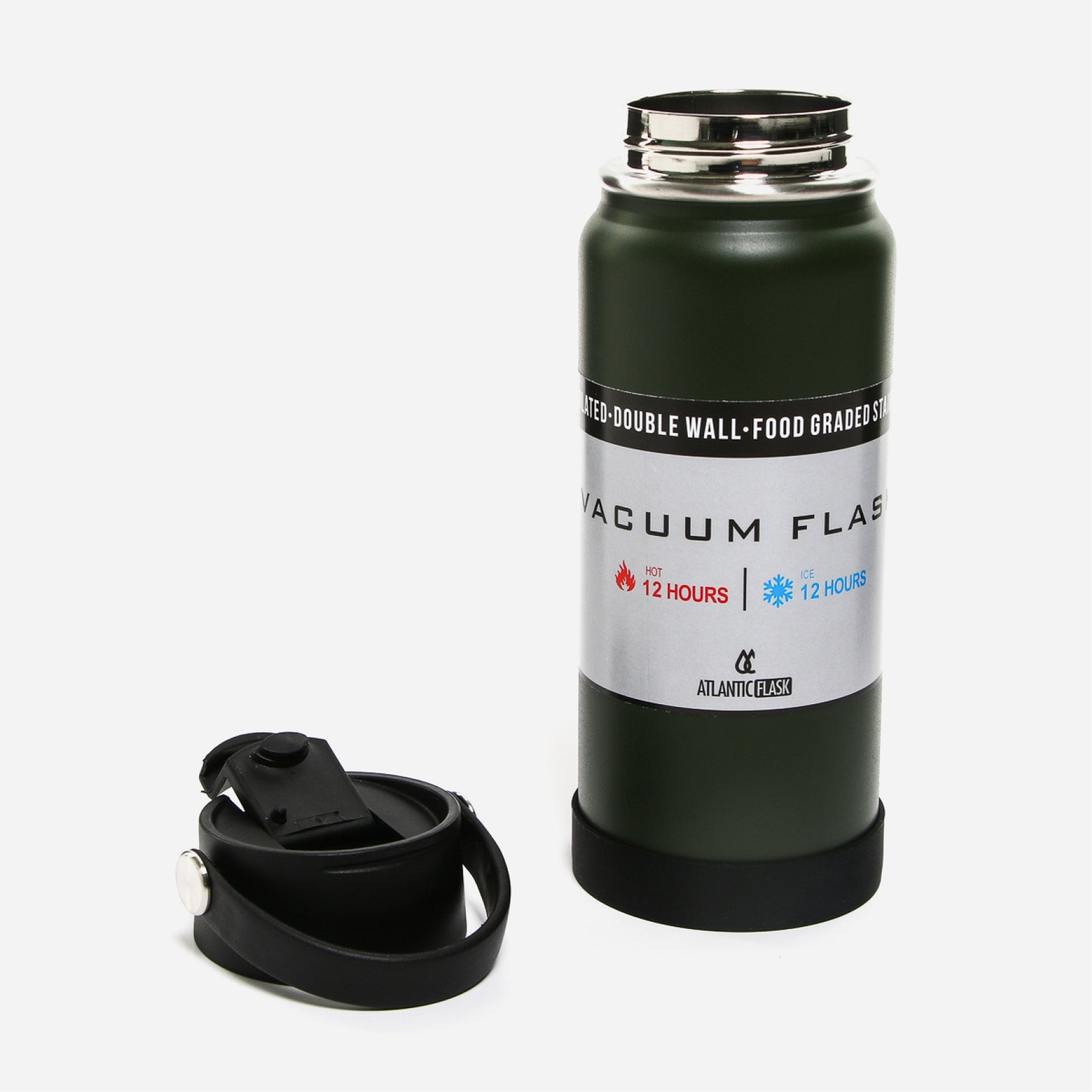 Atlantic Double Wall Vacuum Bottle (Dark Green) - 700 ml