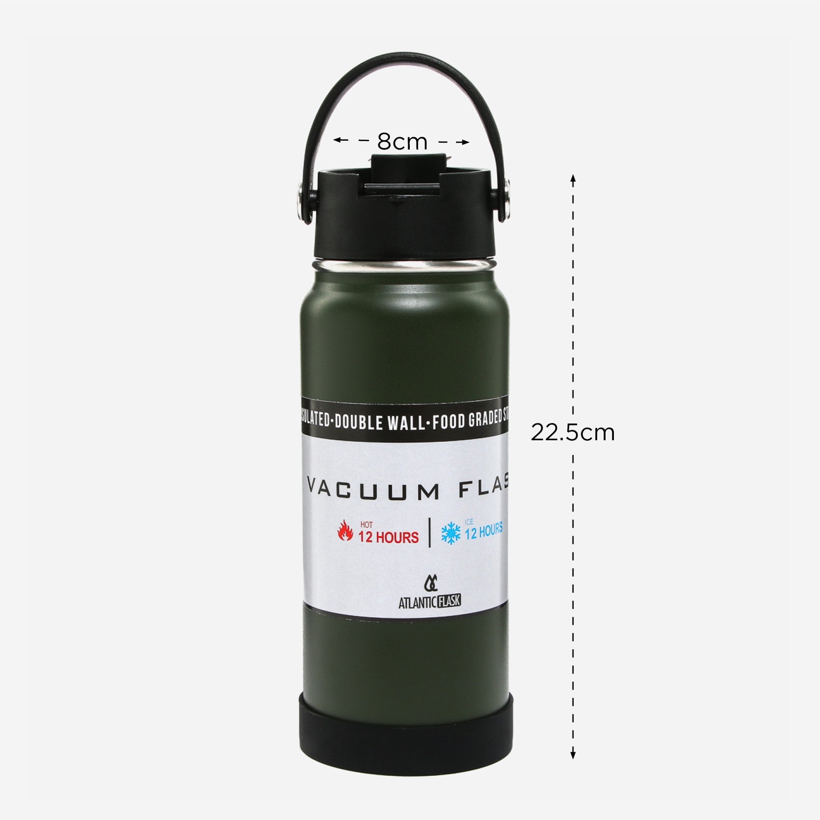 Atlantic Double Wall Vacuum Bottle (Dark Green) - 700 ml