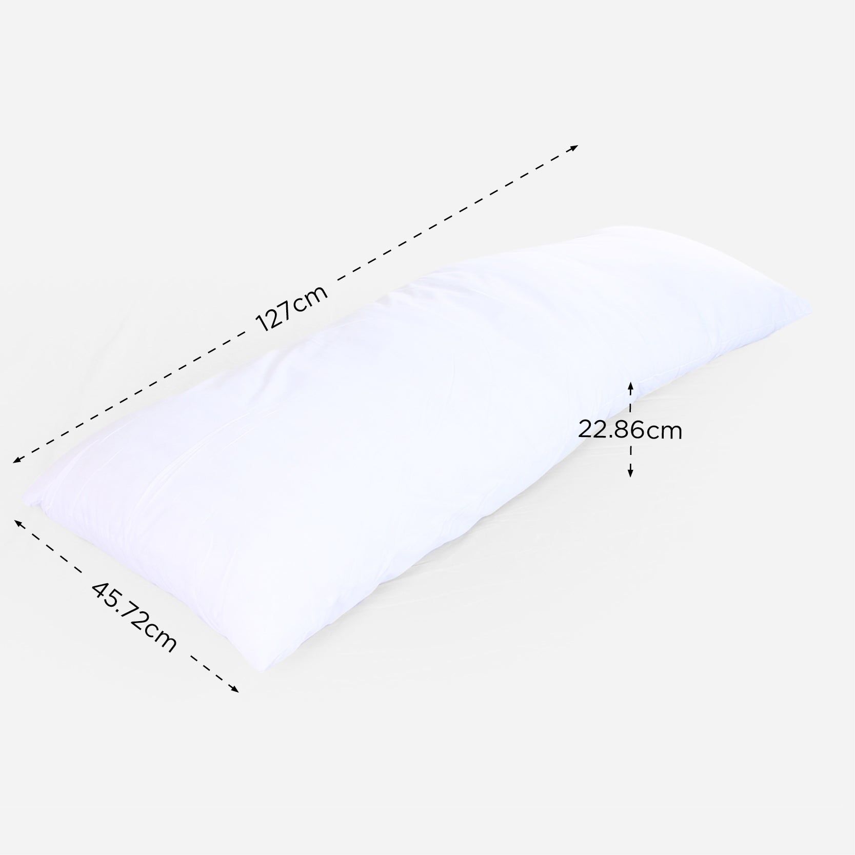 Athena Vacuum Body Pillow (White) - 18x50in