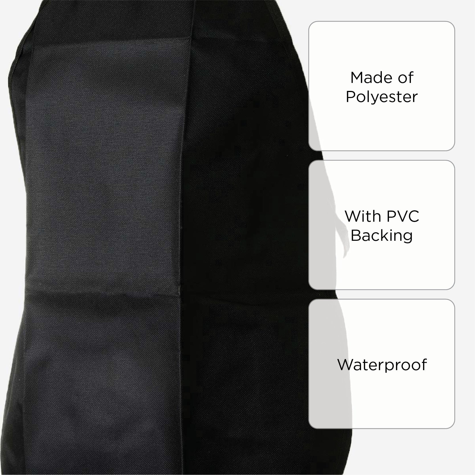 Hosh Polyester Apron Junior (Black) - 52x42cm