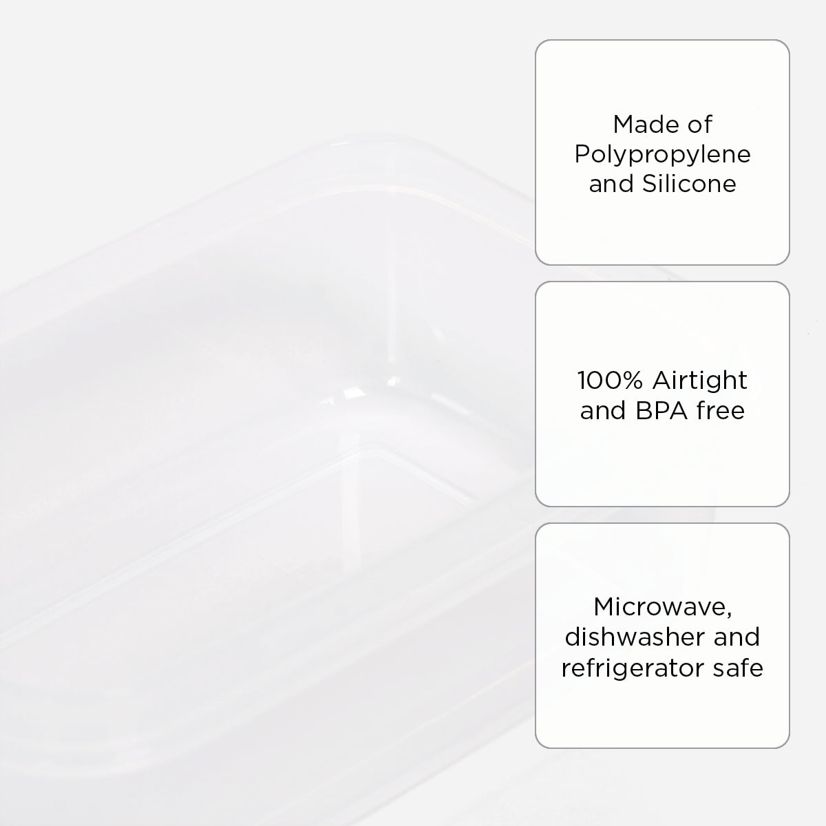 Biokips Short Rectangular Food Container - 450ml