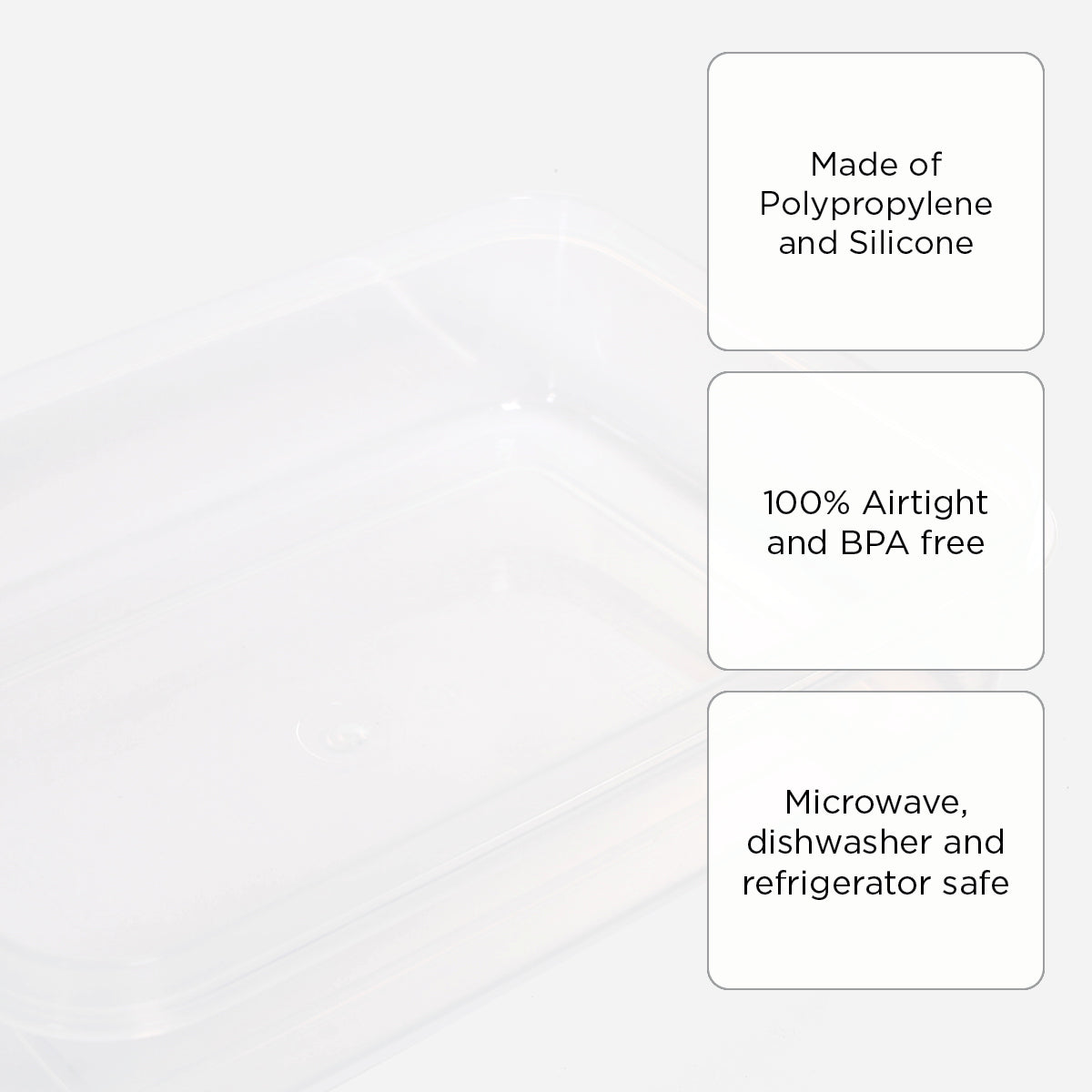 Biokips Rectangular Food Container - 1L
