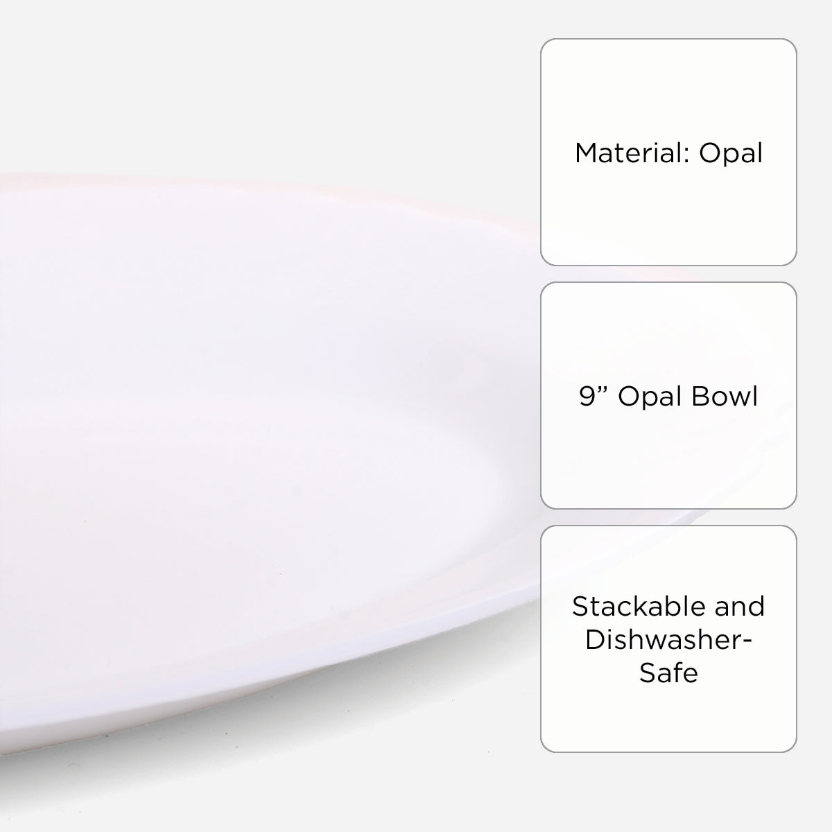 Hosh 4-Piece Opal Oval Plate - 9in.