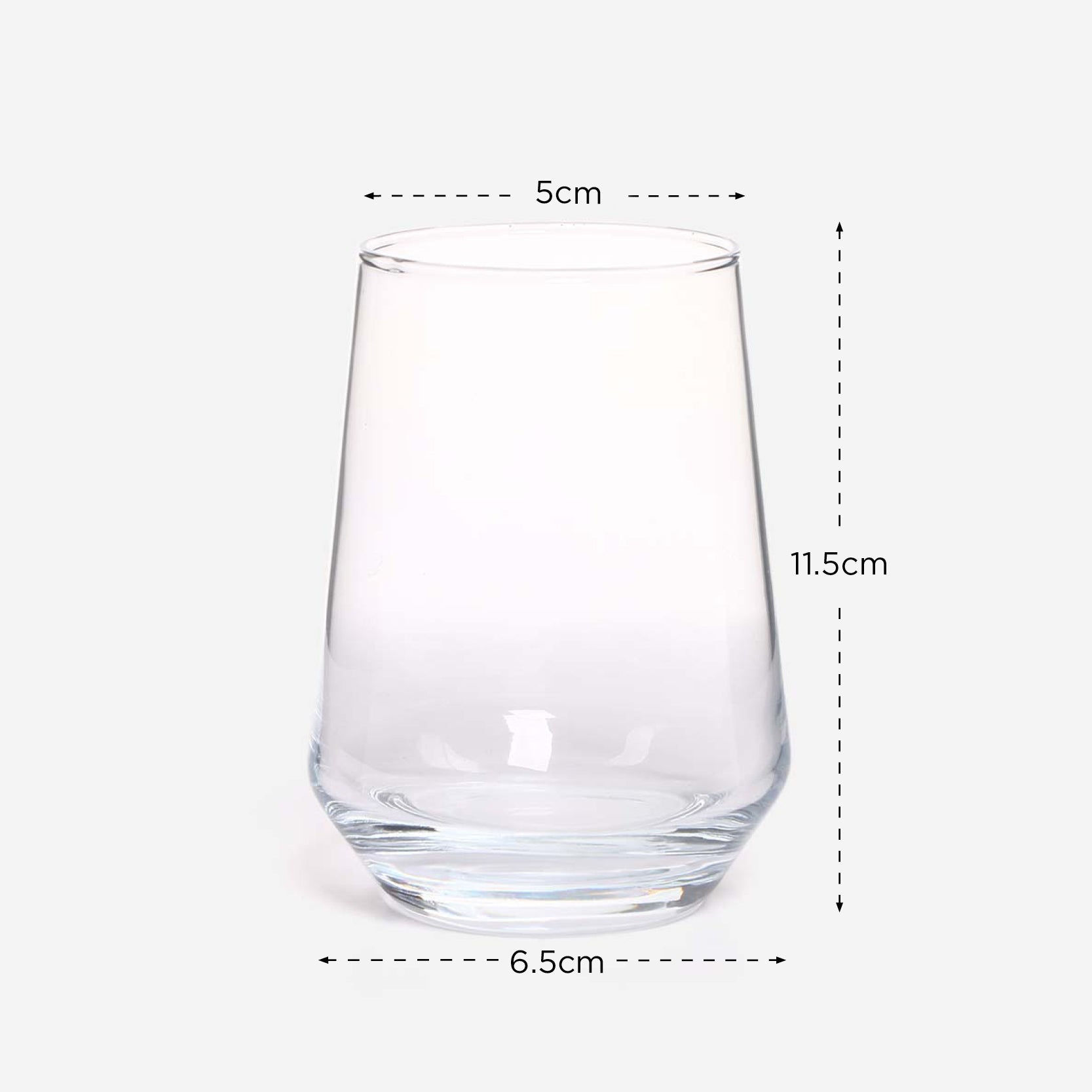 Hooga 6-Piece Tulips Stemless Glass Set  - 390ml