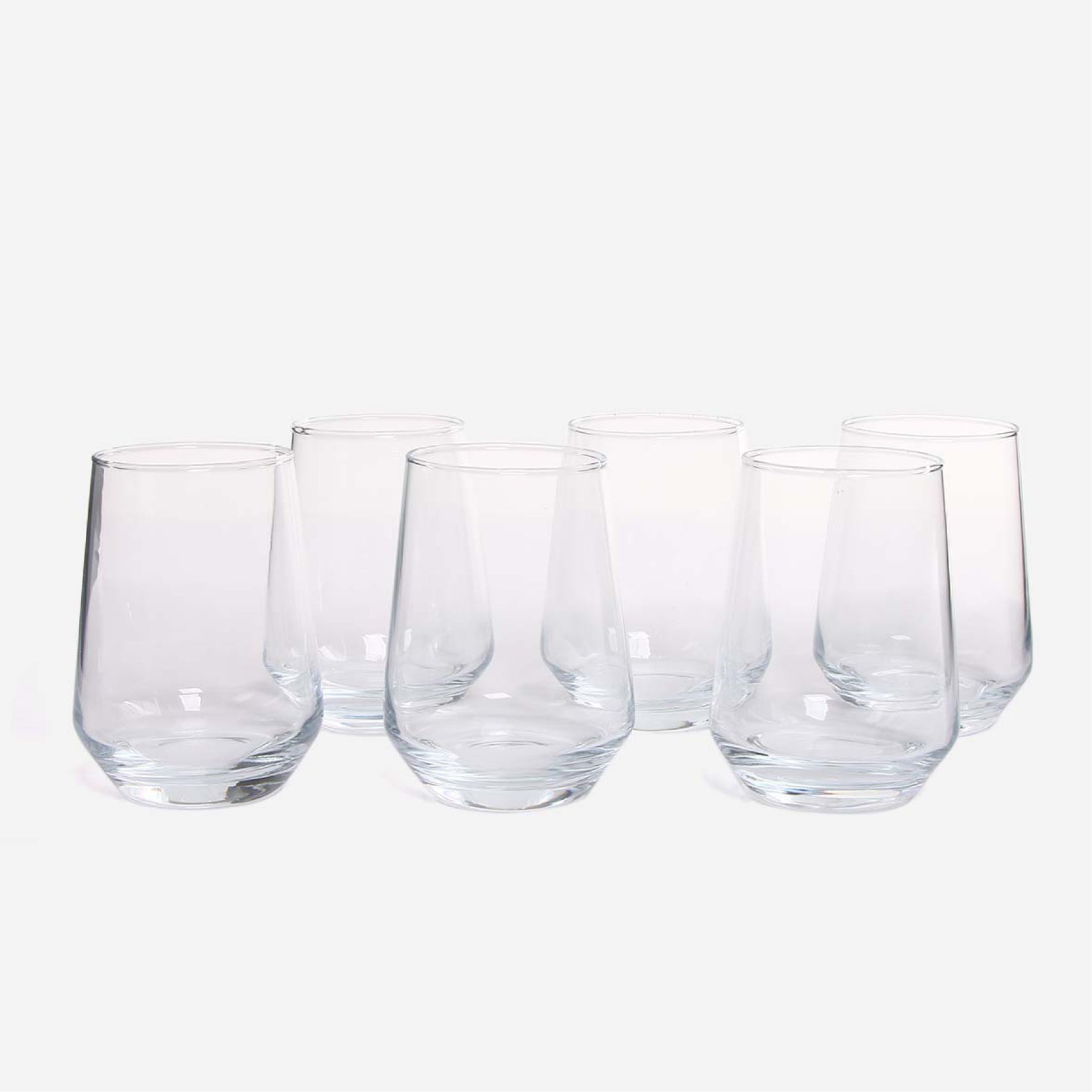 Hooga 6-Piece Tulips Stemless Glass Set  - 390ml