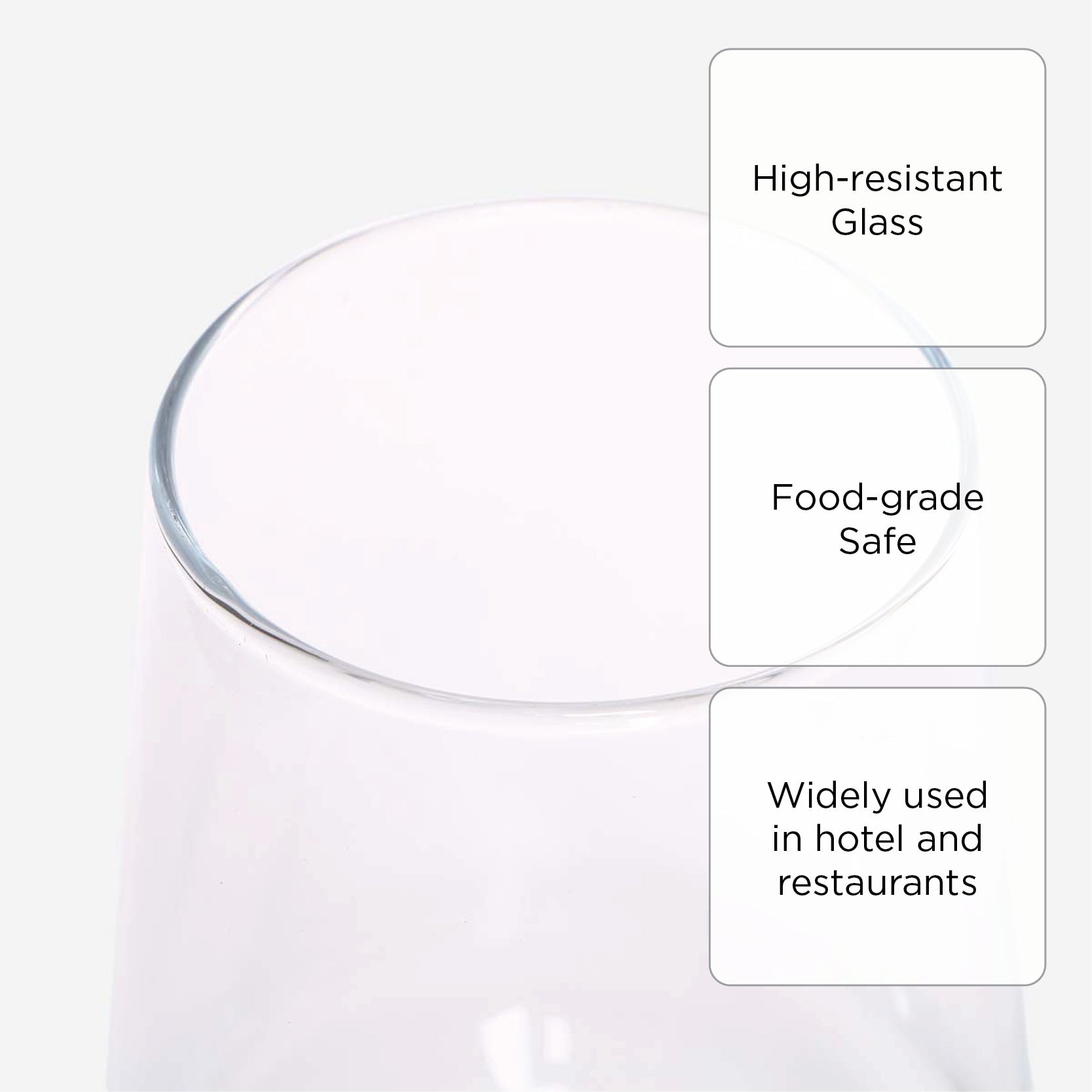 Hooga 6-Piece Tulips Stemless Glass Set  - 390ml