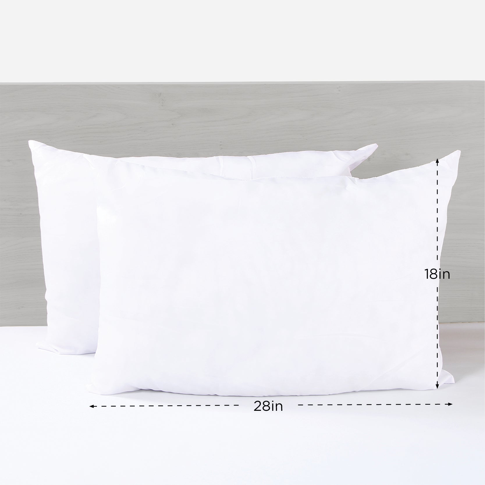 Athena Pillow Pack of Two (White) - 18x28in