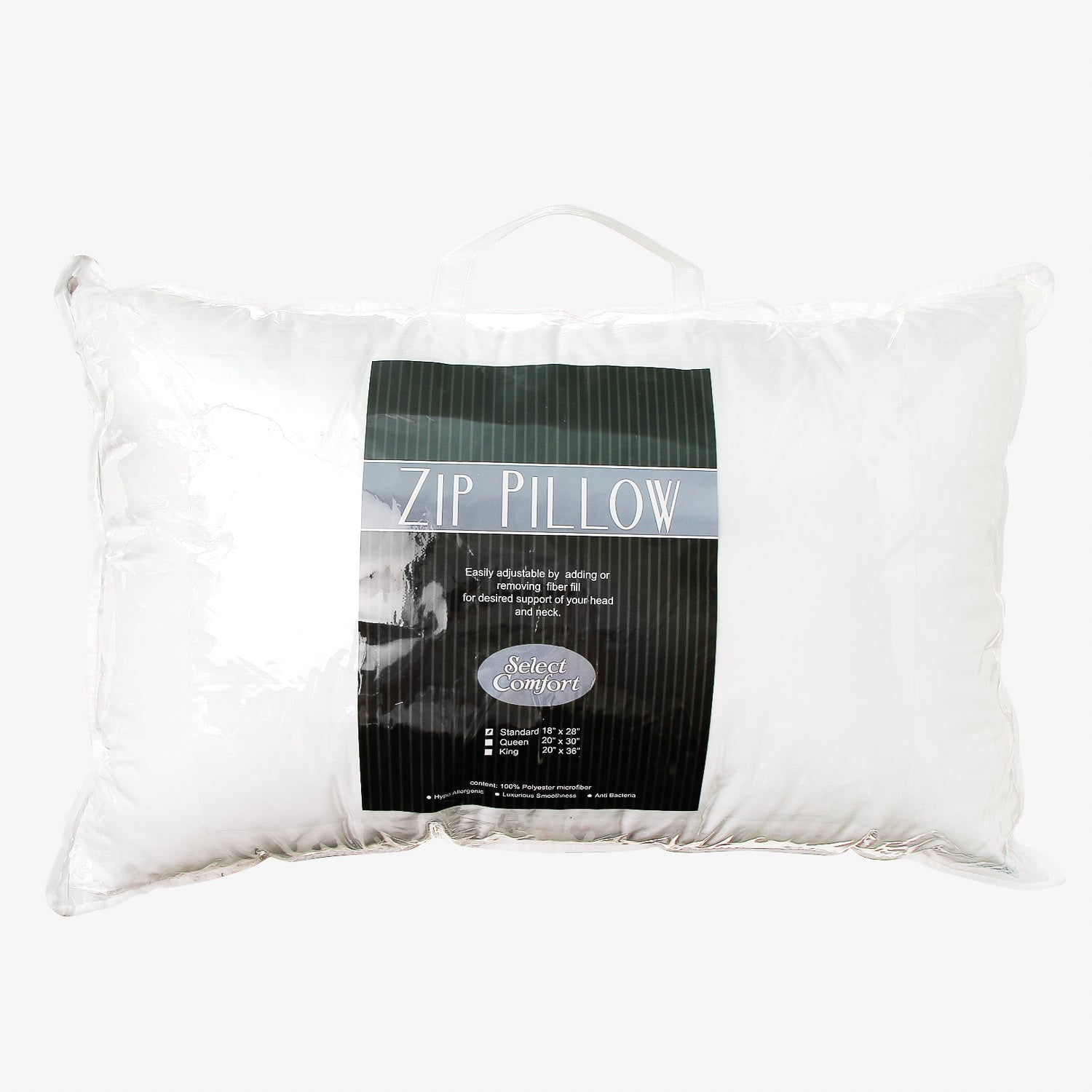 Select Comfort Zip Pillow - 18 x 28IN