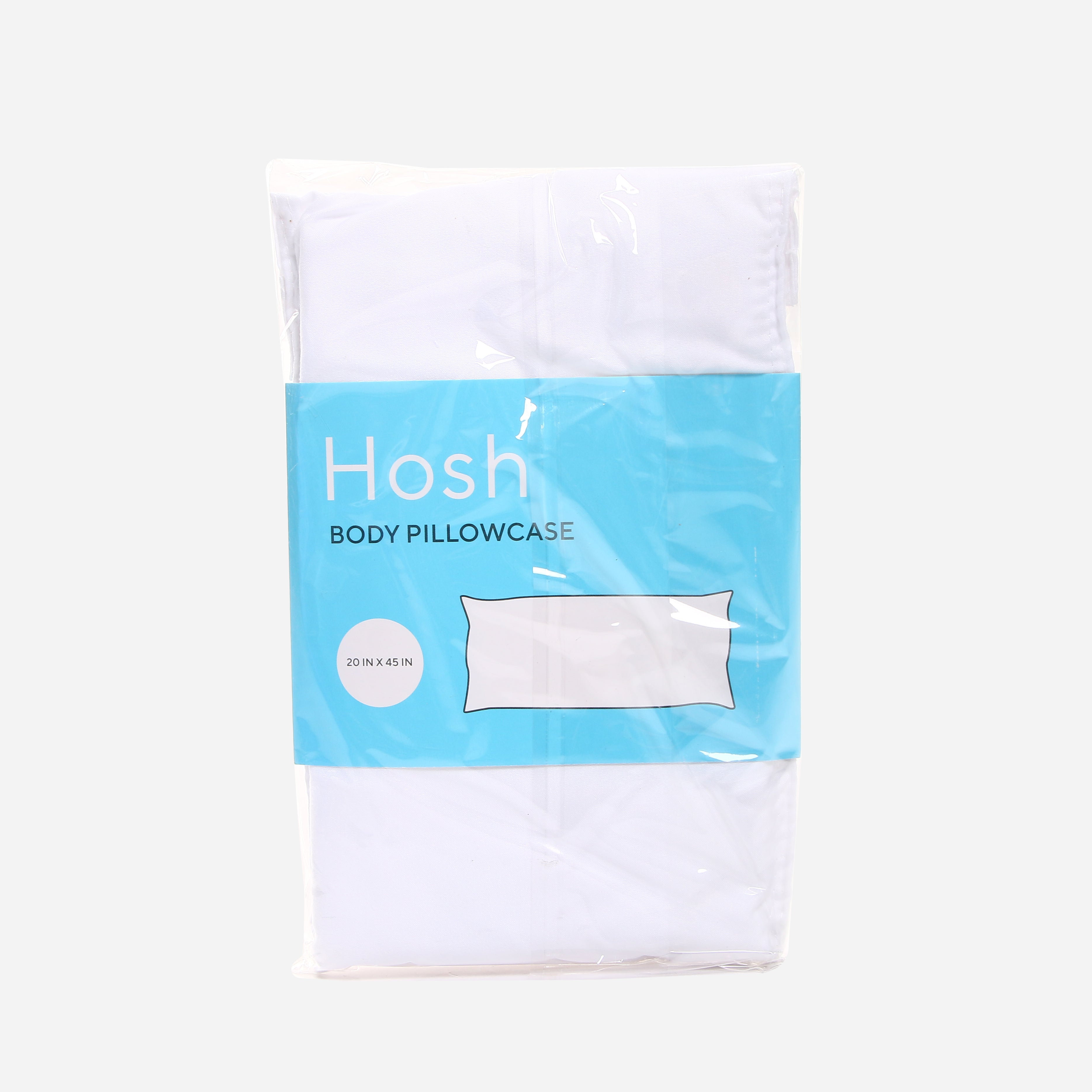 Hosh Body Pillowcase (White) - 20x45