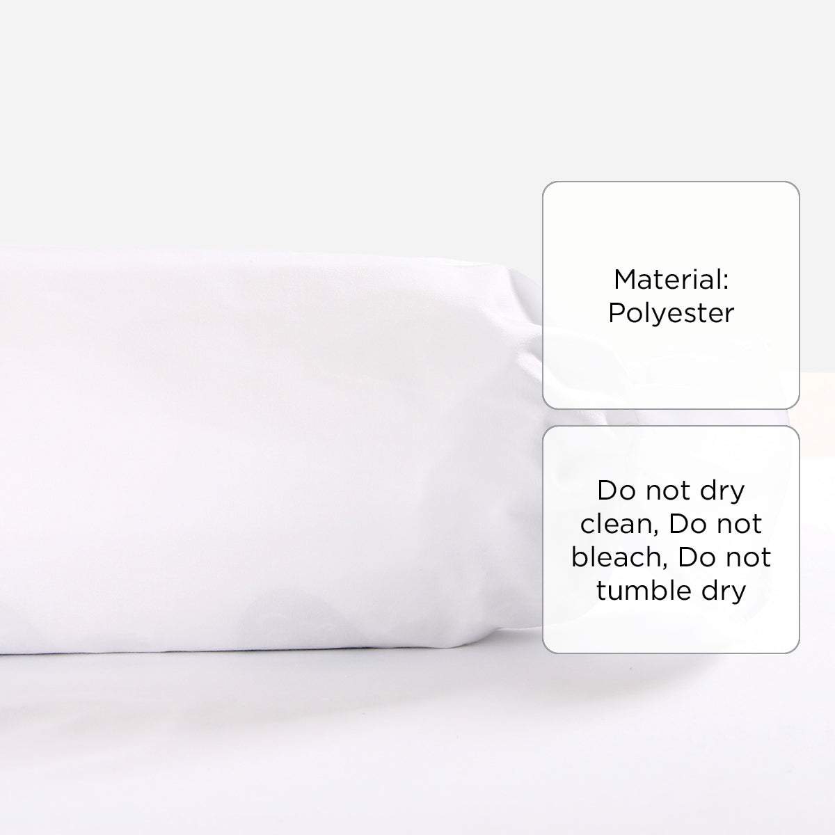 Hosh Bolster Pillowcase (White) - 12x36